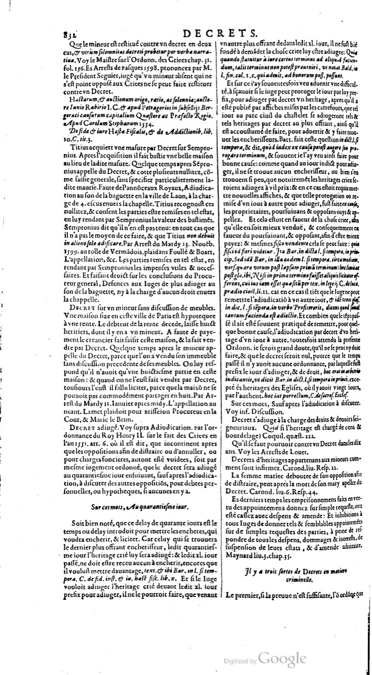 1629 - Veuve Nicolas Buon - Trésor du droit français (29620 T. 1) - BM Lyon