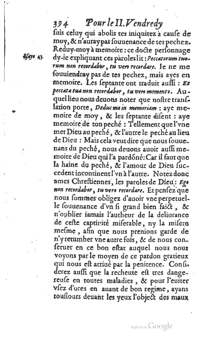 1607 - Nicolas Du Fossé - Trésor quadragésimal - T 01 - BM Lyon