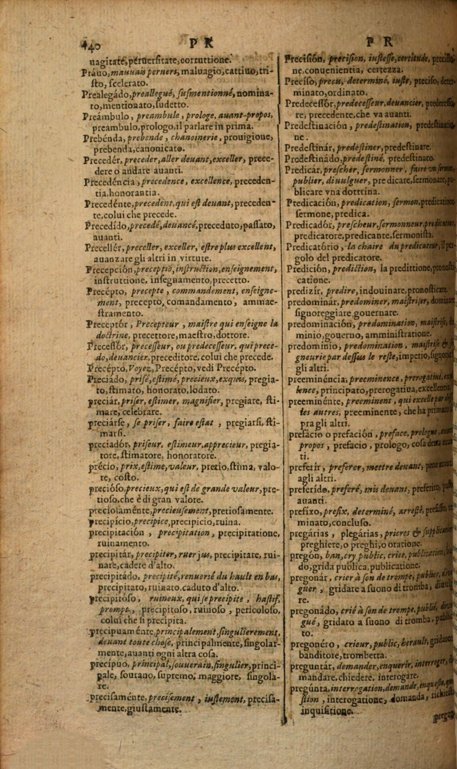 1617 - Samuel Crespin - Trésor des trois langues espagnole, française et italienne (Première partie) - Regensburg