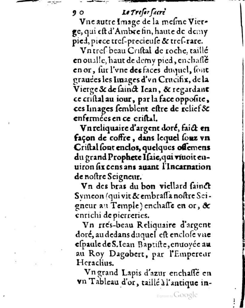 1636 - Jean Billaine - Trésor sacré ou inventaire des saintes reliques - British Library