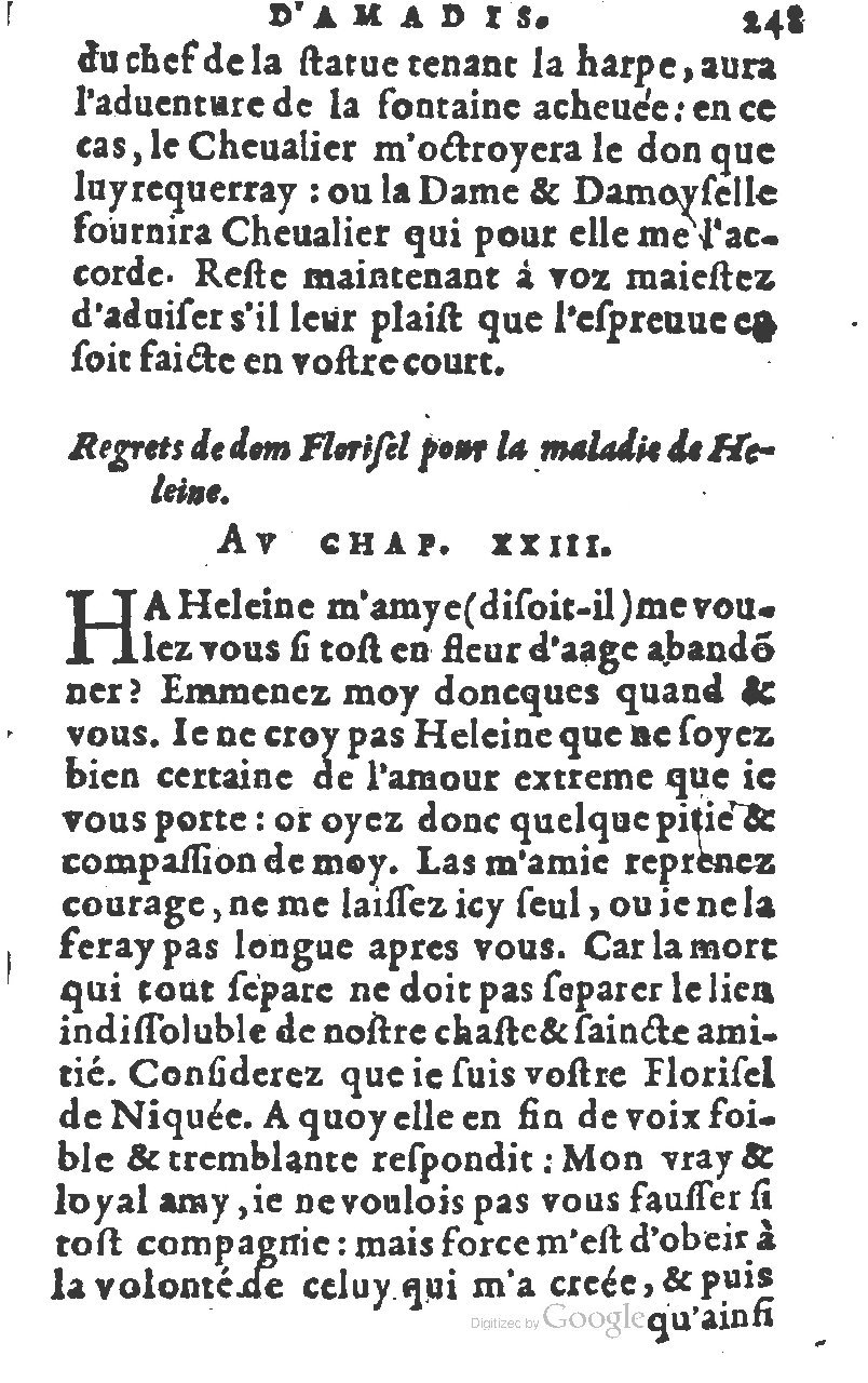 1582 - Jean Huguetan - Trésor des Amadis T. 1 - BM Lyon