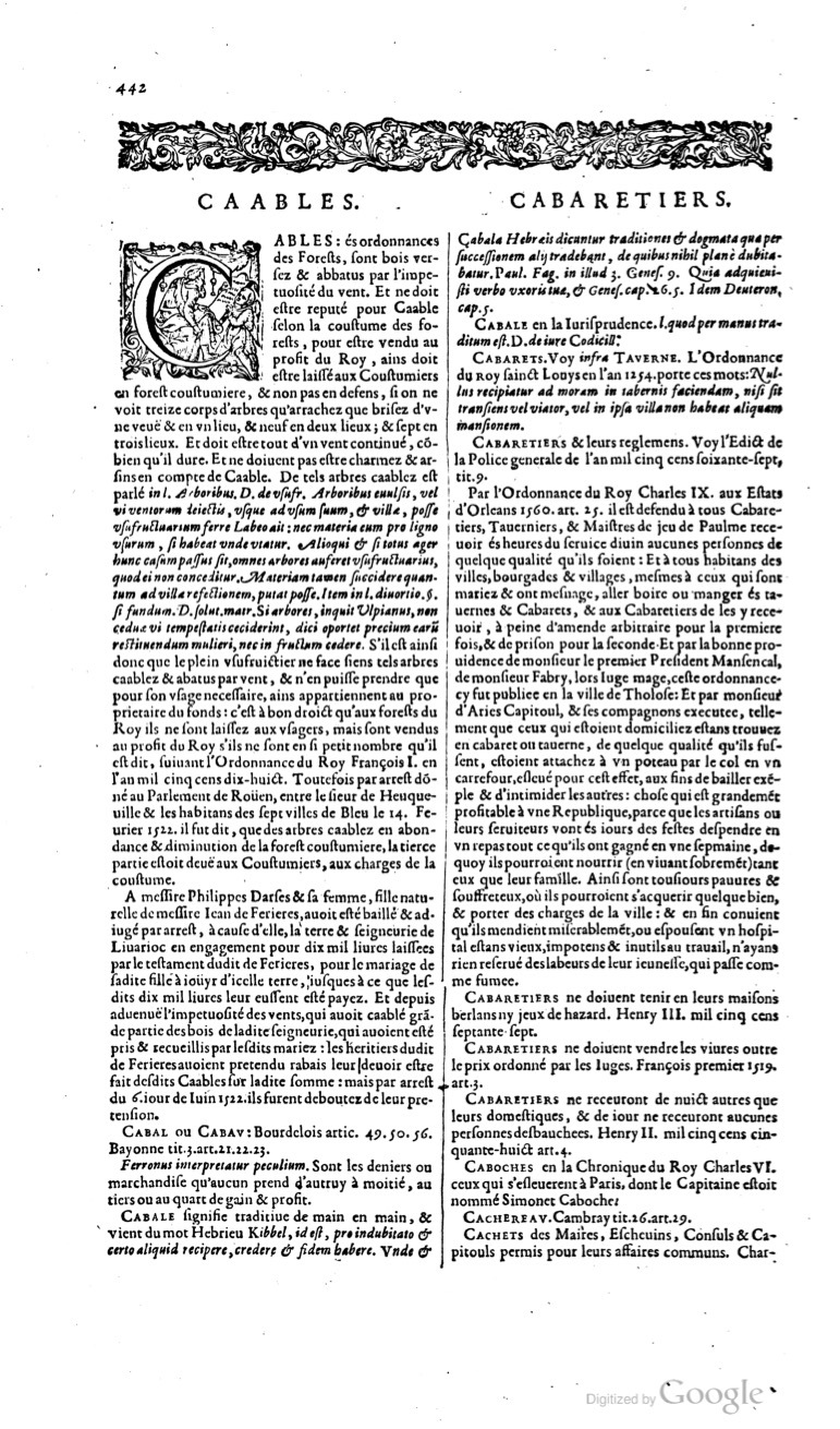 1629 - Veuve Nicolas Buon - Trésor du droit français (29620 T. 1) - BM Lyon