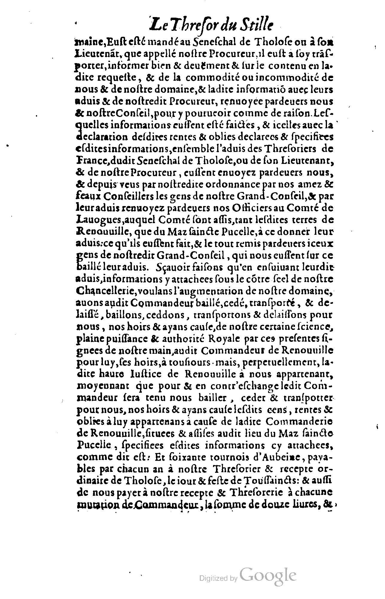 1614 - Jean Richer - Trésor du nouveau style et protocole de la chancellerie de France - BSB Munich