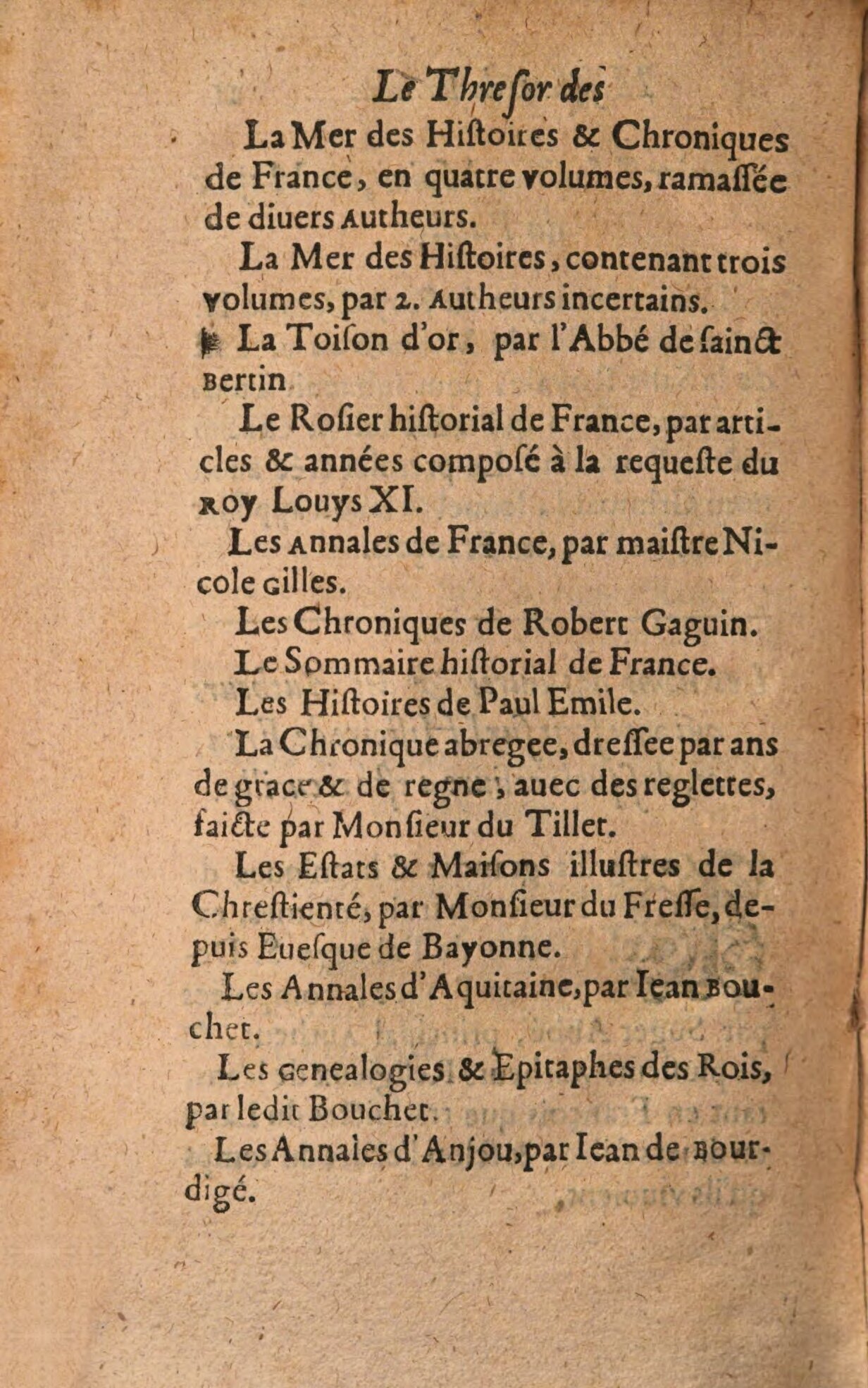 1639 - Jean Corrozet - Trésor des histoires de France - BSB Munich 1639 - Jean Corrozet - Trésor des histoires de France - BSB Munich