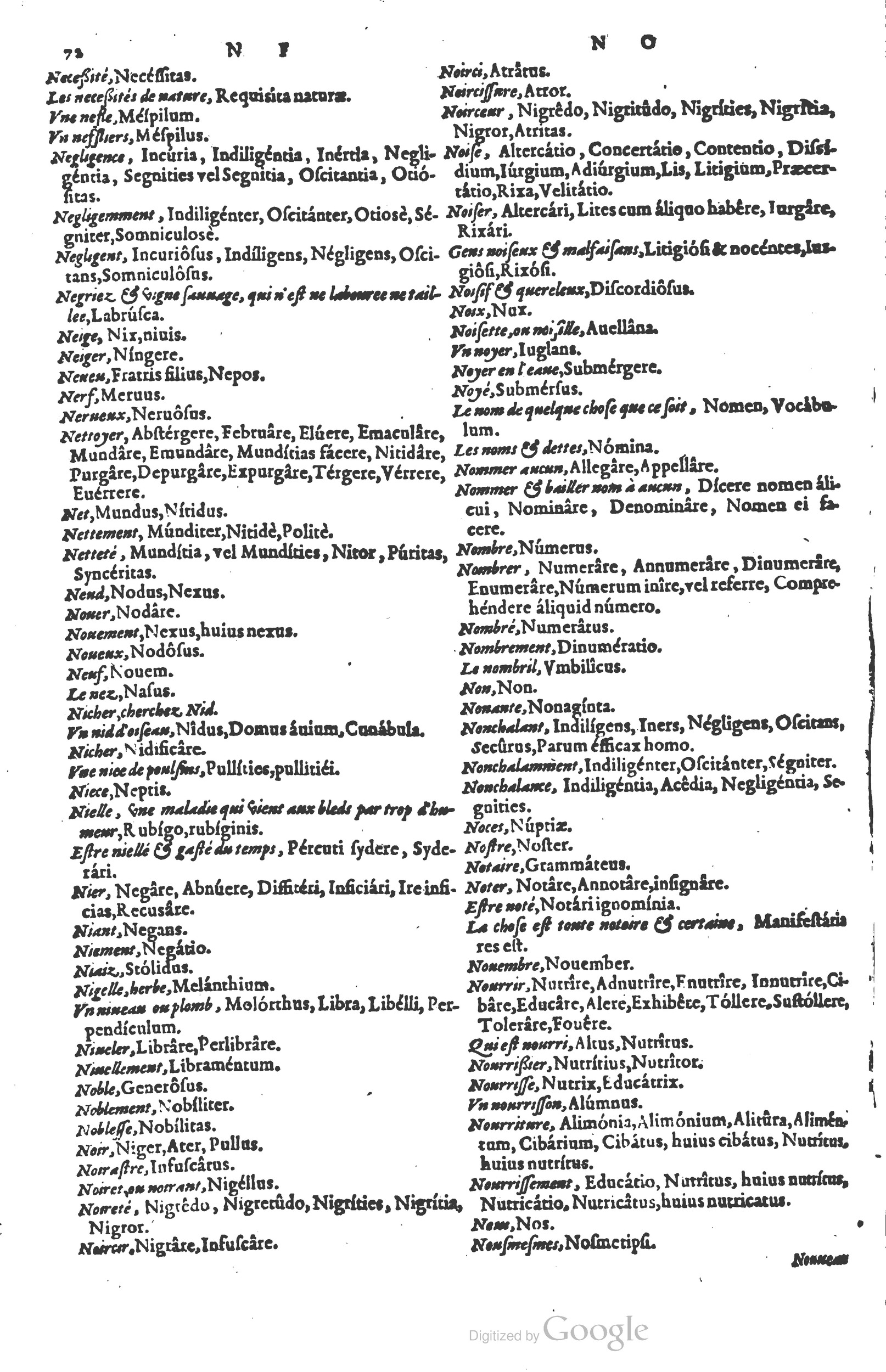 1578 - Louis Cloquemin - Trésor des mots et traits français - BSB Munich