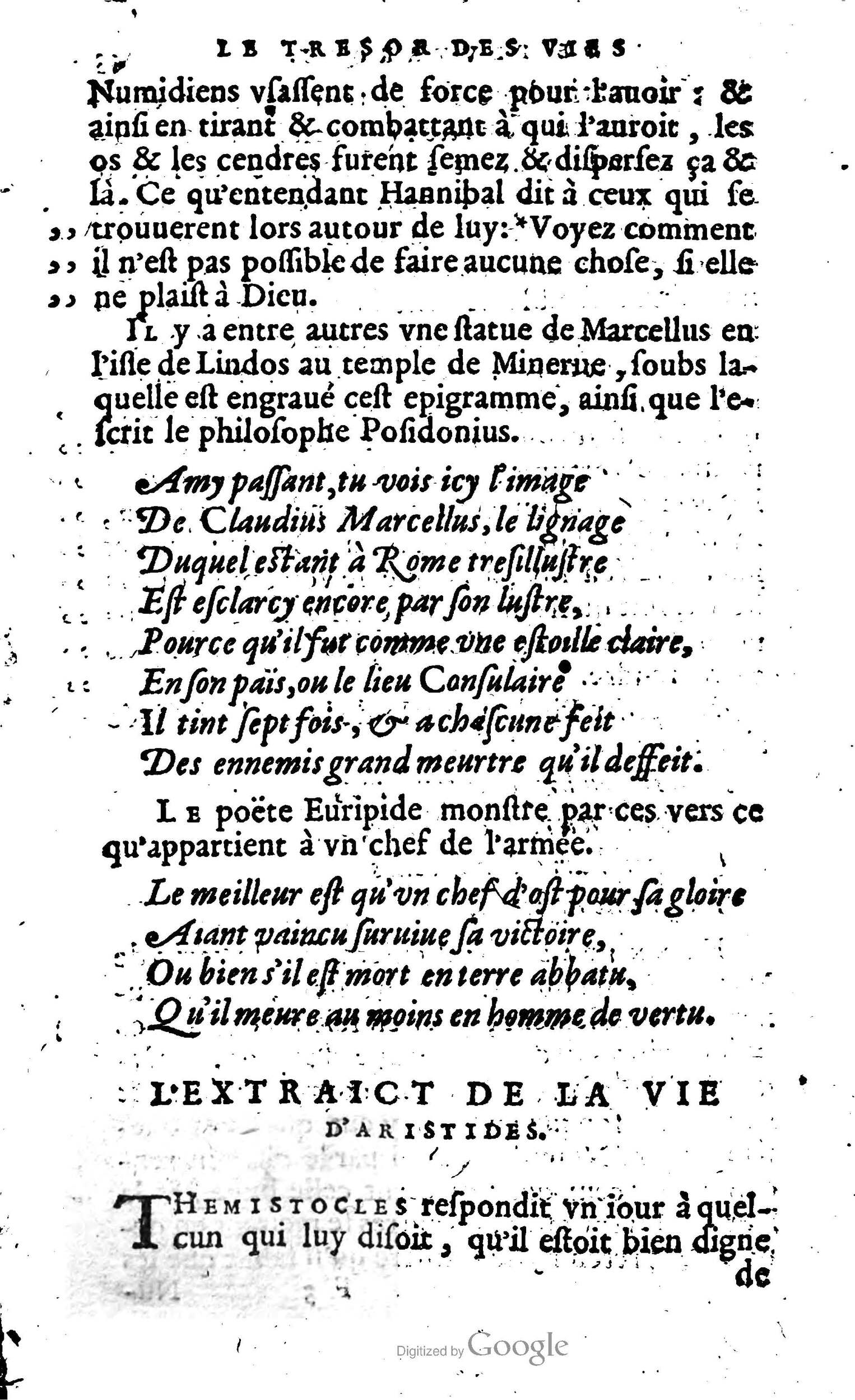 1568 - Willem Silvius - Trésor des vies de Plutarque - Anvers Plantin-Moretus