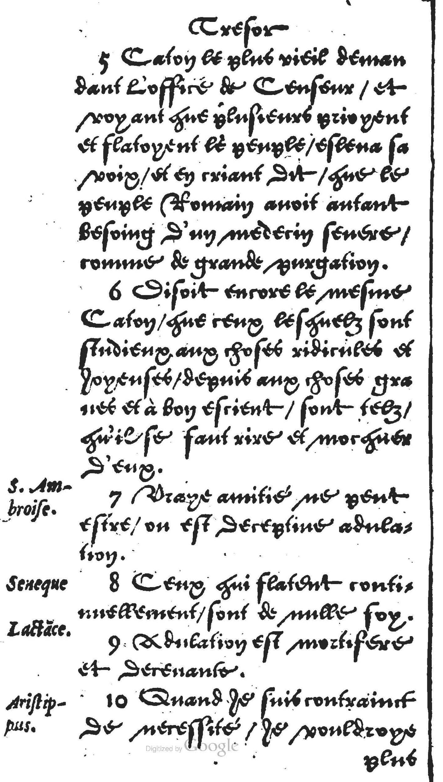 1560 - Jean Bellère - Trésor de vertu - Det Kongelige Bibliotek 1560 - Jean Bellère - Trésor de vertu - Det Kongelige Bibliotek