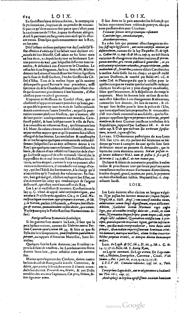 1629 - Veuve Nicolas Buon - Trésor du droit français (21754 T. 2) - BM Lyon