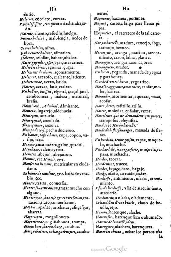1621 - Adrian Tiffaine - Trésor des deux langues espagnole et française - BM Lyon