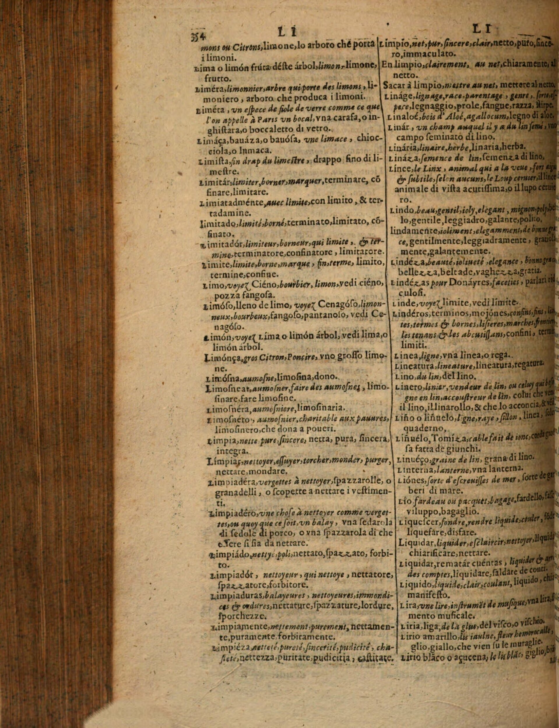 1617 - Samuel Crespin - Trésor des trois langues espagnole, française et italienne (Première partie) - Regensburg