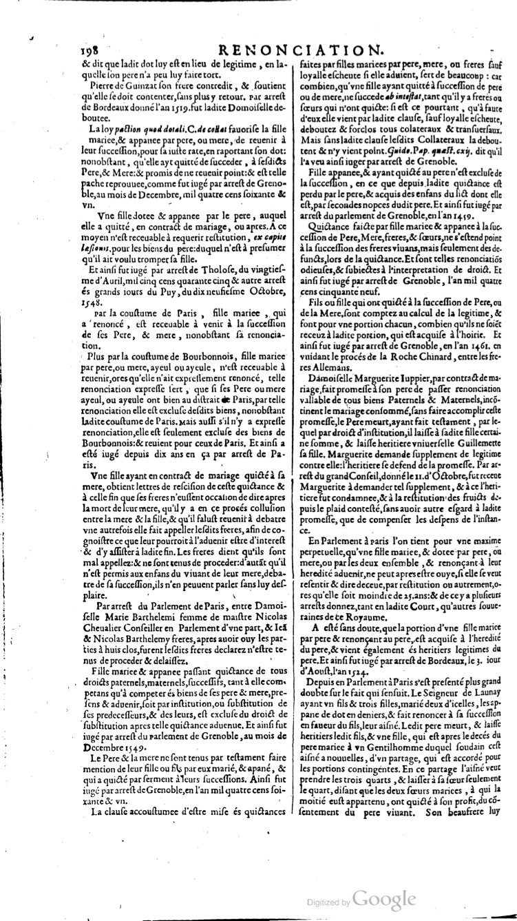 1629 - Veuve Nicolas Buon - Trésor du droit français (21754 T. 3) - BM Lyon