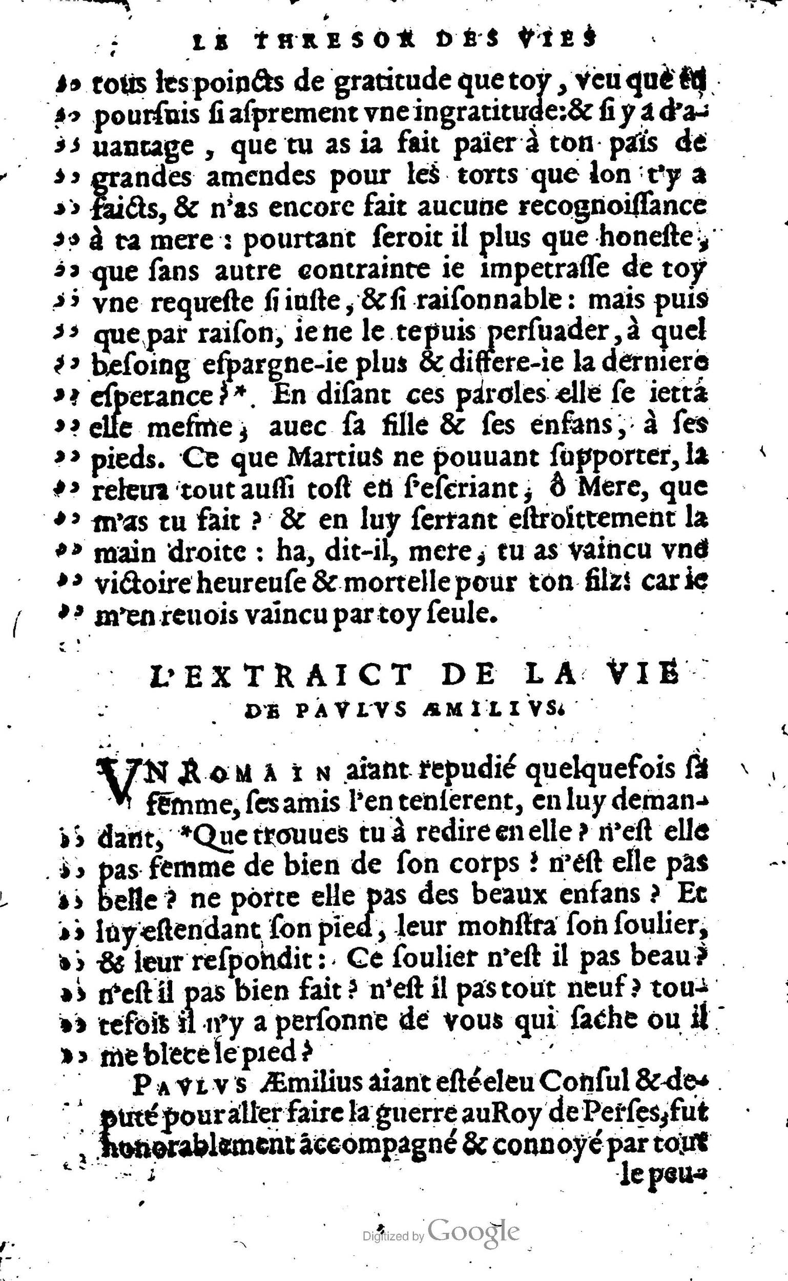 1568 - Willem Silvius - Trésor des vies de Plutarque - Anvers Plantin-Moretus