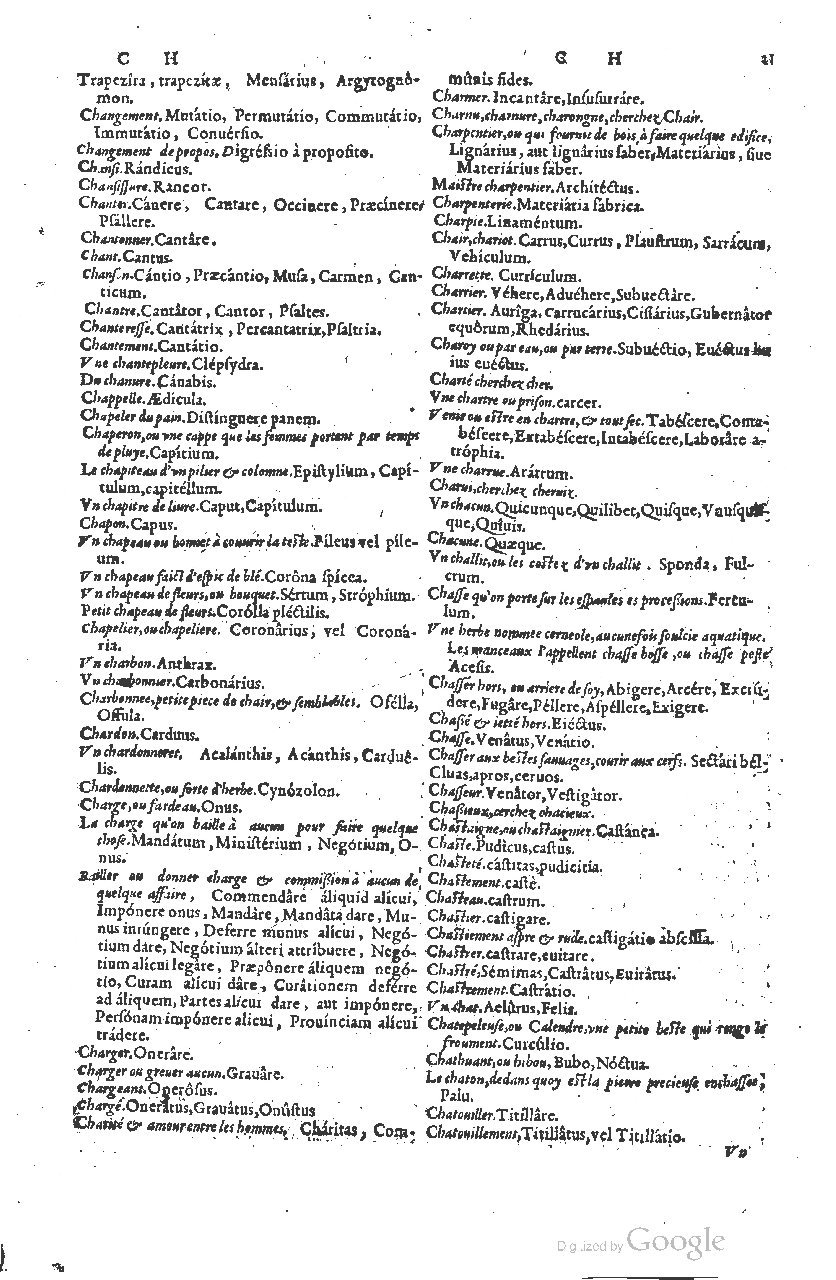 1585 - Simphorianum Beraud et Stephanum Michaëlem - Trésor des mots et traits français - Barcelone