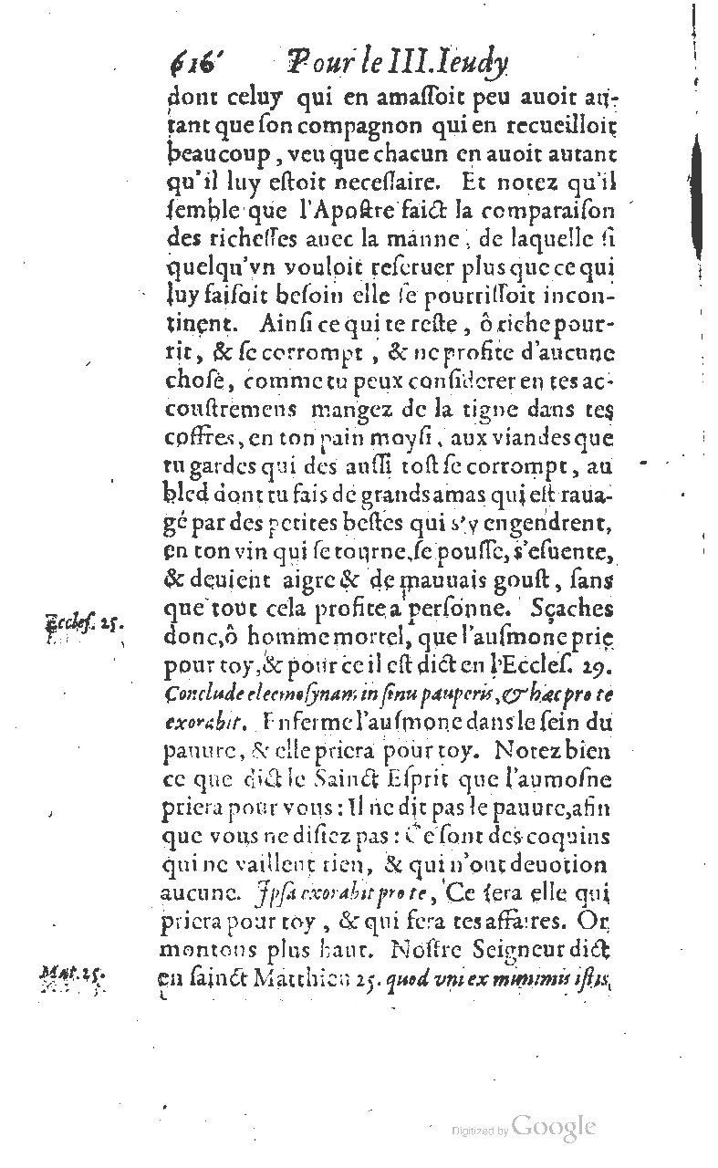 1607 - Nicolas Du Fossé - Trésor quadragésimal - T 01 - BM Lyon