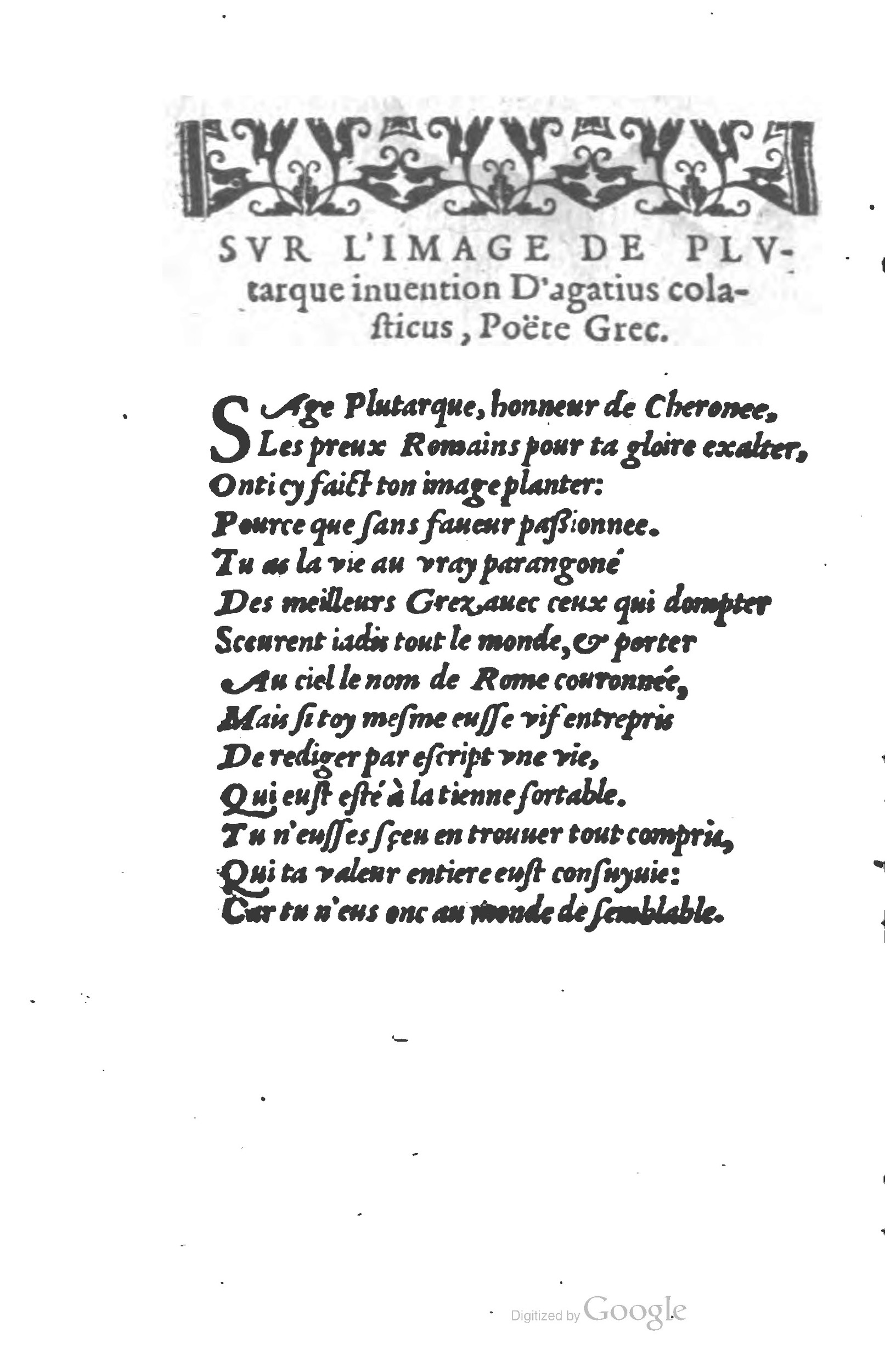 1577 - Claude Micard - Trésor des vies de Plutarque - BSB Munich 1577 - Claude Micard - Trésor des vies de Plutarque - BSB Munich