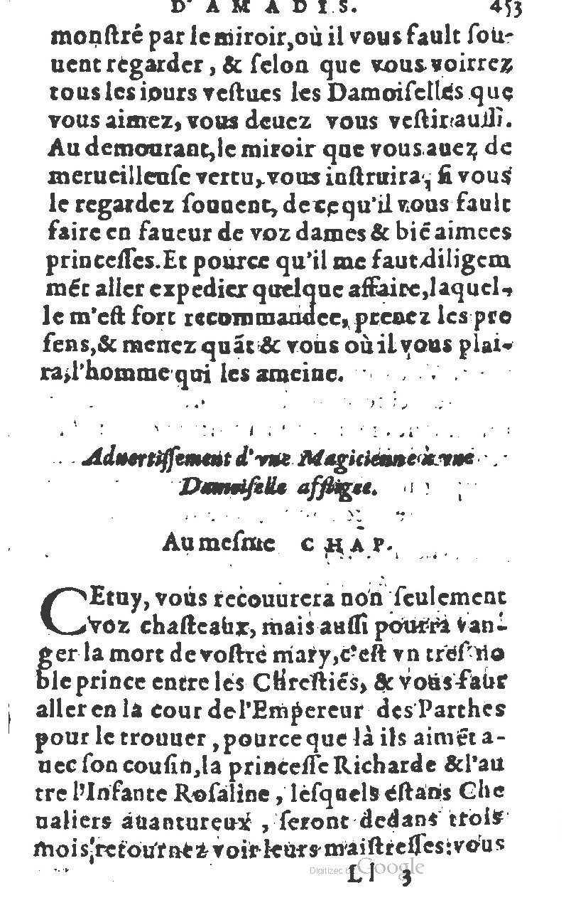 1582 - Jean Huguetan - Trésor des Amadis T. 1 - BM Lyon