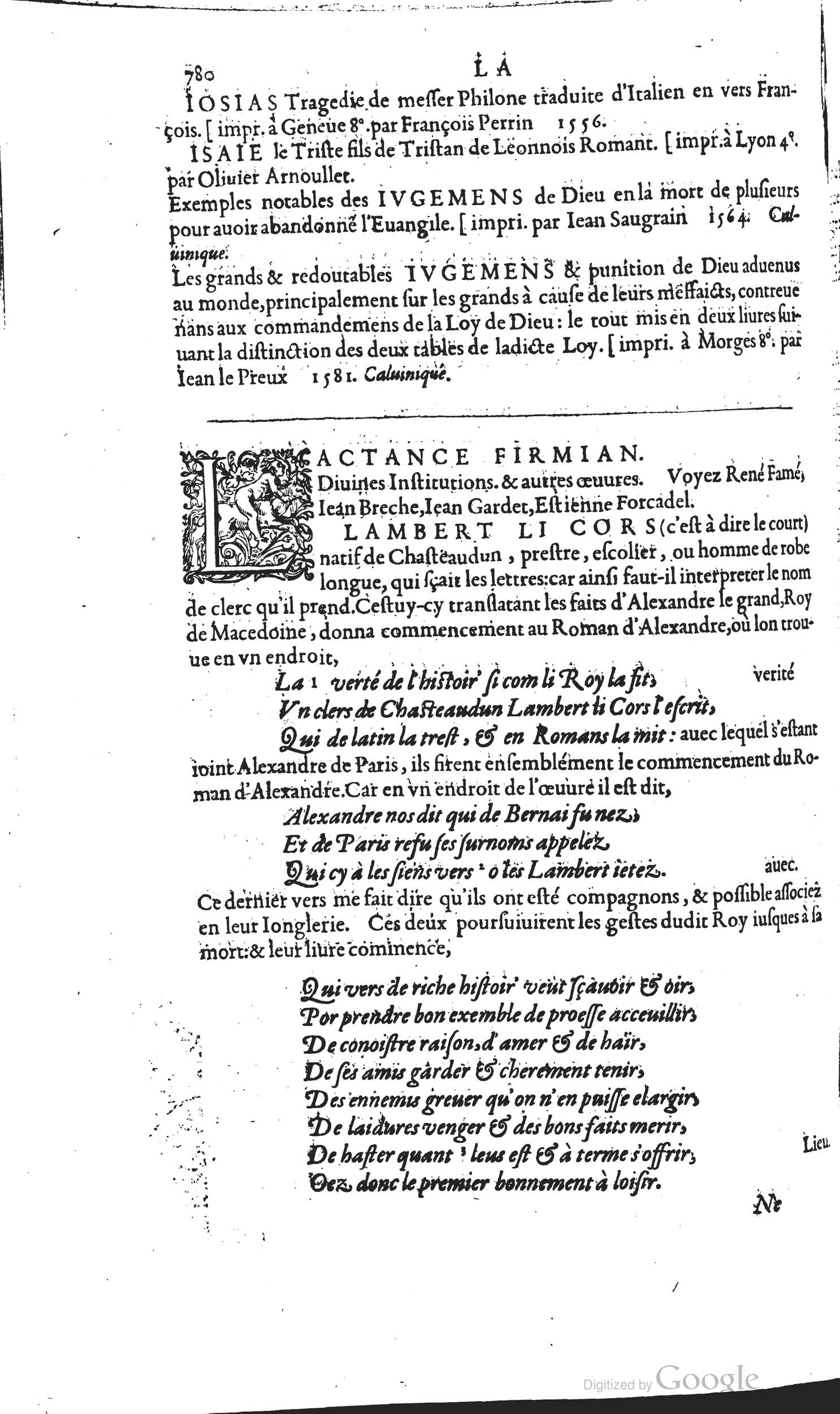 1585 - Barthélemy Honorat - Bibliothèques françaises - BSB Munich