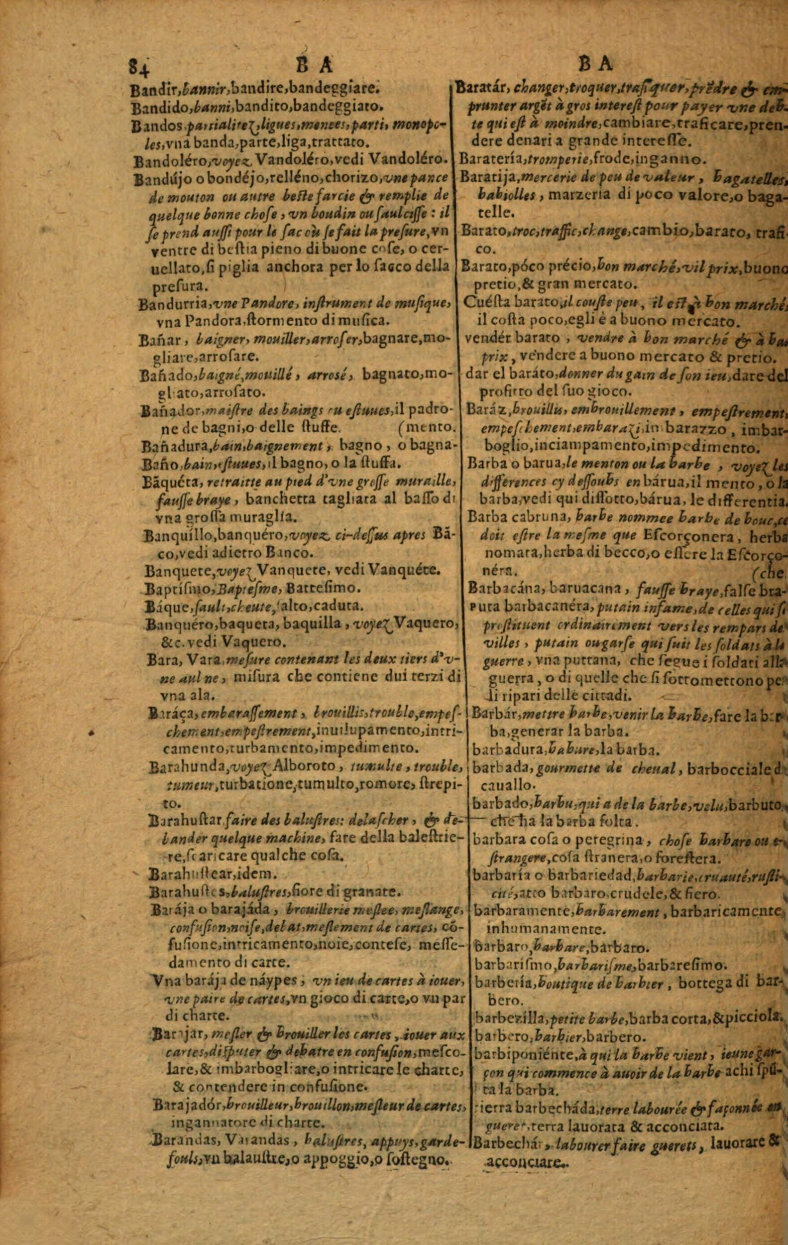 1617 - Samuel Crespin - Trésor des trois langues espagnole, française et italienne (Première partie) - Regensburg 1617 - Samuel Crespin - Trésor des trois langues espagnole, française et italienne (Première partie) - Regensburg