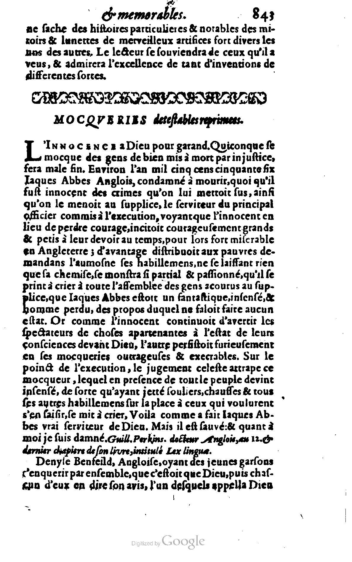 1628 - Jacques Crespin - Trésor d’histoires admirables et mémorables - BSB Munich 1628 - Jacques Crespin - Trésor d’histoires admirables et mémorables - BSB Munich