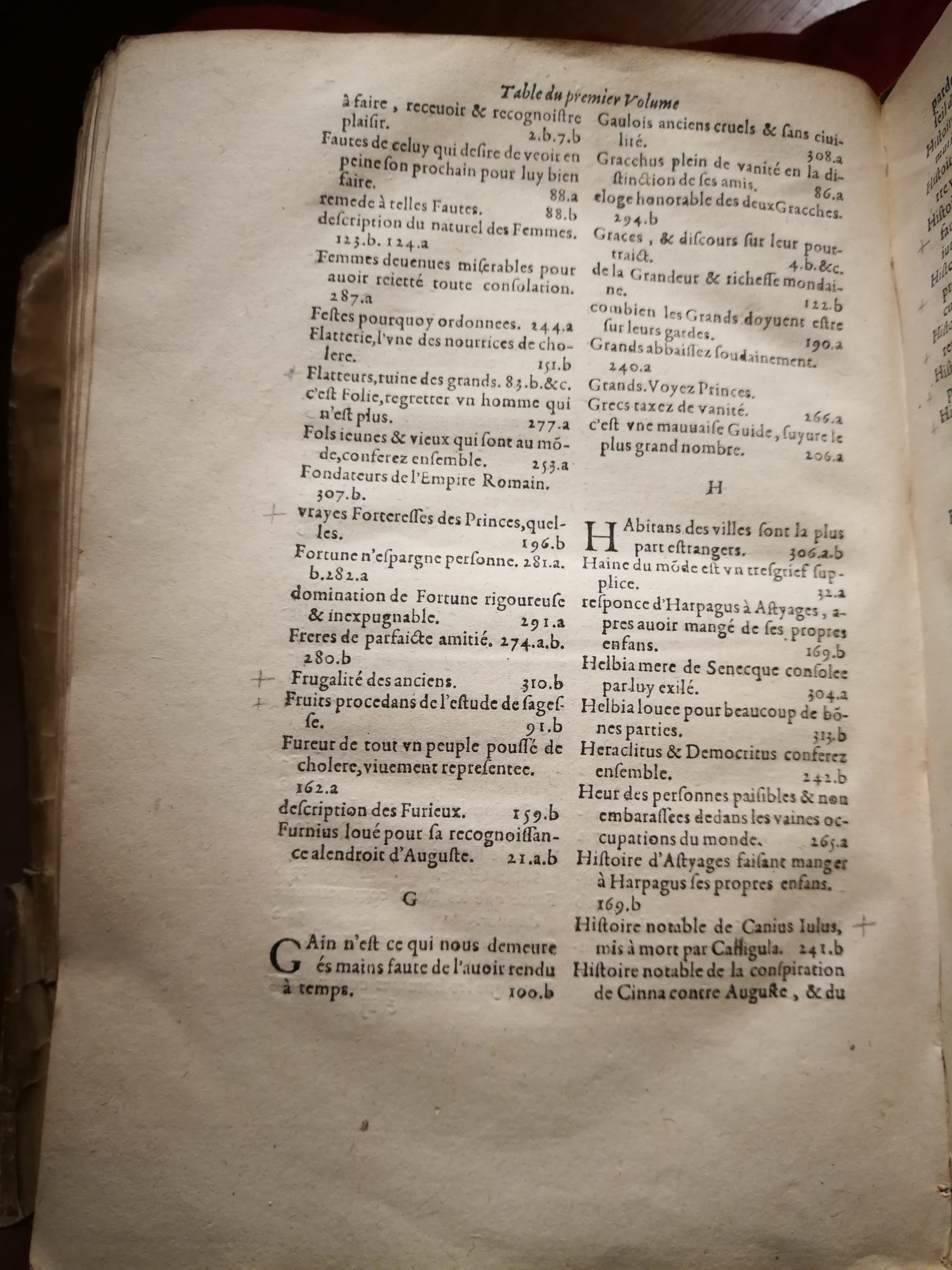 1595 - Jean Houzé - Œuvres morales et mêlées de Sénèque, Trésor de philosophie morale - T. 1 - BnF