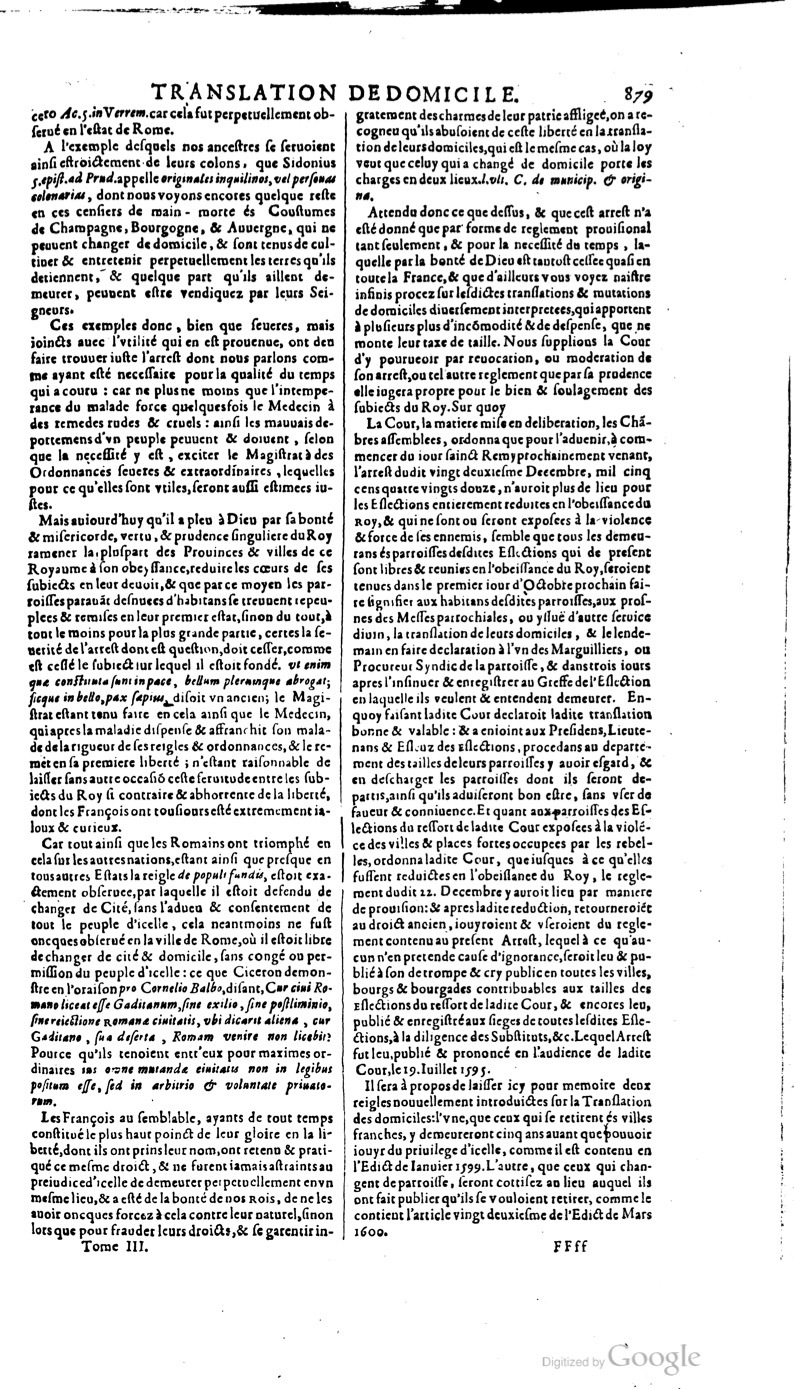 1629 - Veuve Nicolas Buon - Trésor du droit français (21754 T. 3) - BM Lyon