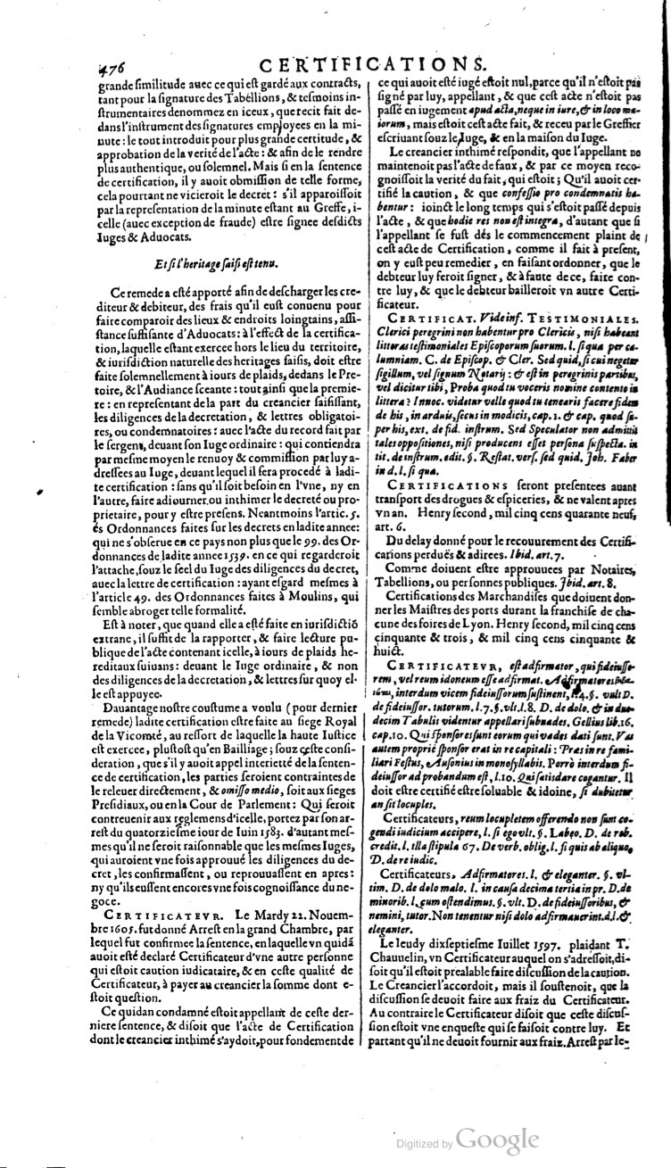 1629 - Veuve Nicolas Buon - Trésor du droit français (21754 T. 1) - BM Lyon 1629 - Veuve Nicolas Buon - Trésor du droit français (21754 T. 1) - BM Lyon