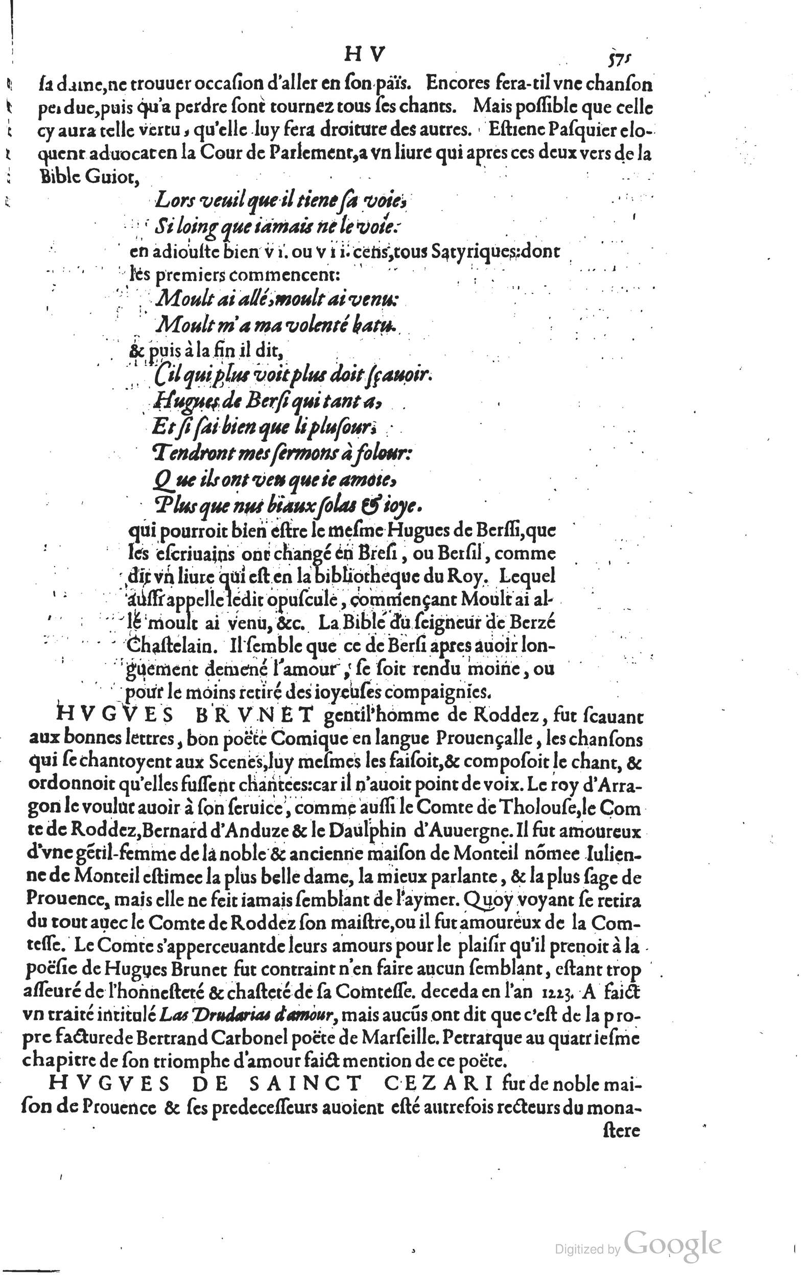 1585 - Barthélemy Honorat - Bibliothèques françaises - BSB Munich