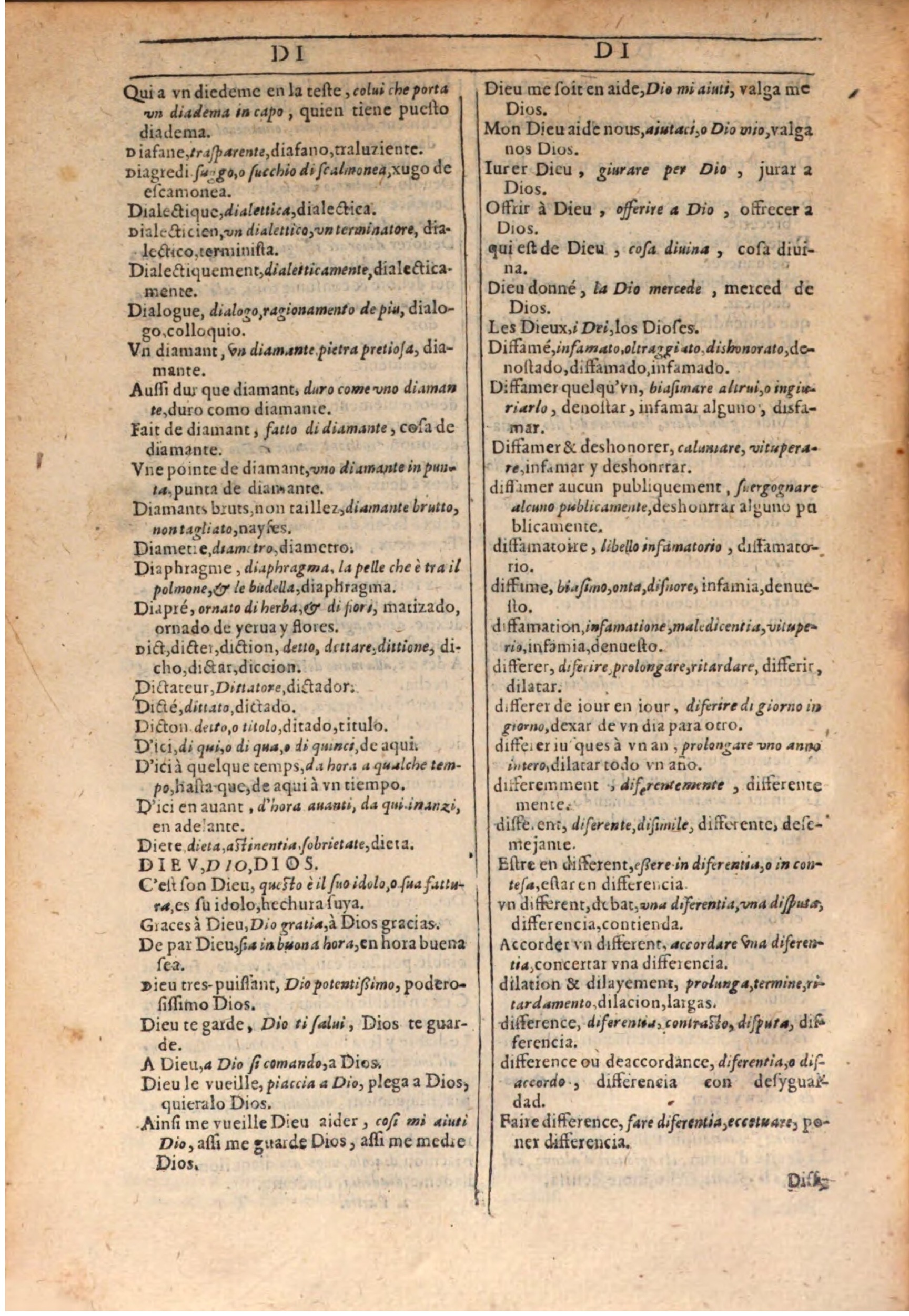 1609 - Philippe Albert et Alexandre Pernet - Trésor des trois langues française, italienne et espagnole (Seconde partie) - BSB Munich