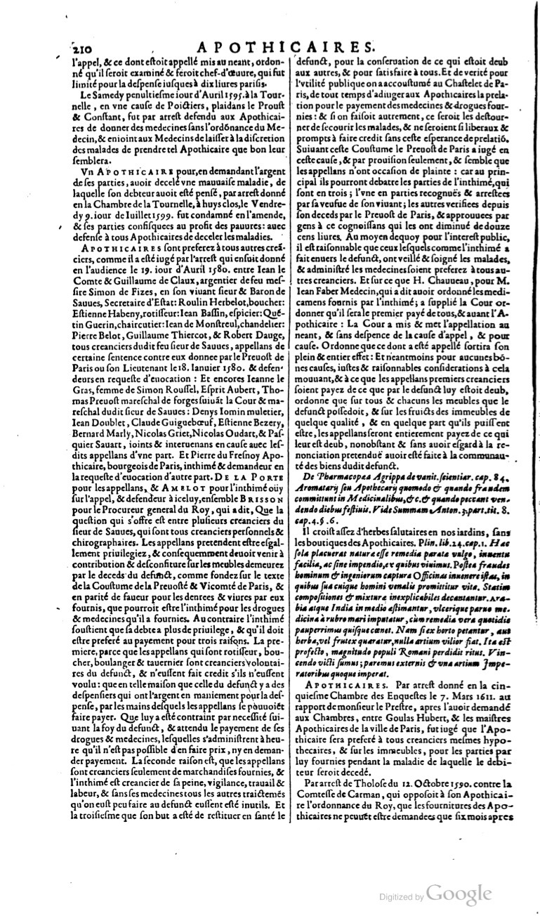 1629 - Veuve Nicolas Buon - Trésor du droit français (21754 T. 1) - BM Lyon