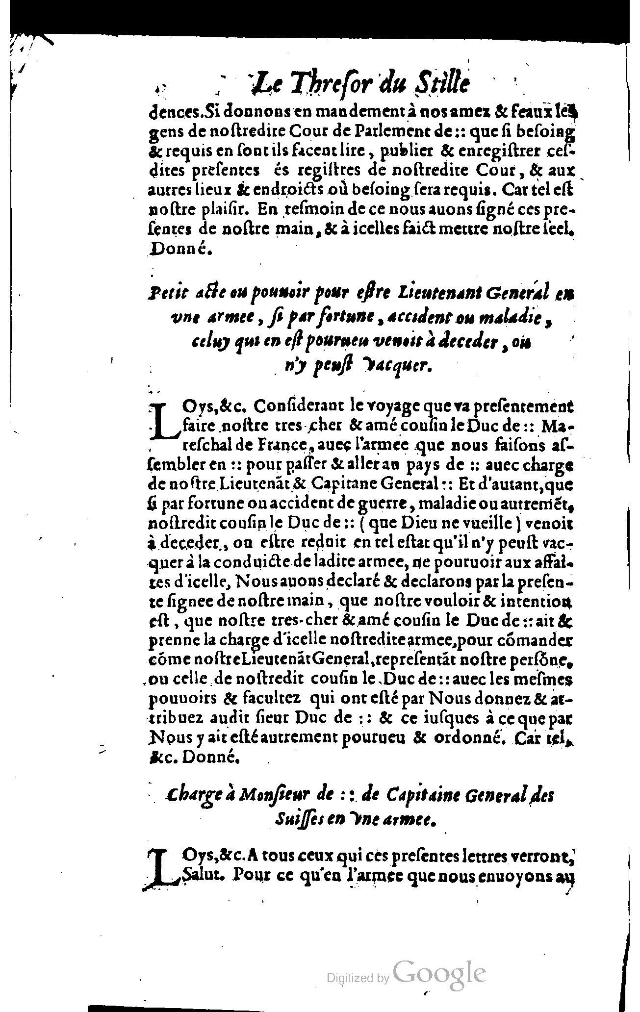 1614 - Jean Richer - Trésor du nouveau style et protocole de la chancellerie de France - BSB Munich
