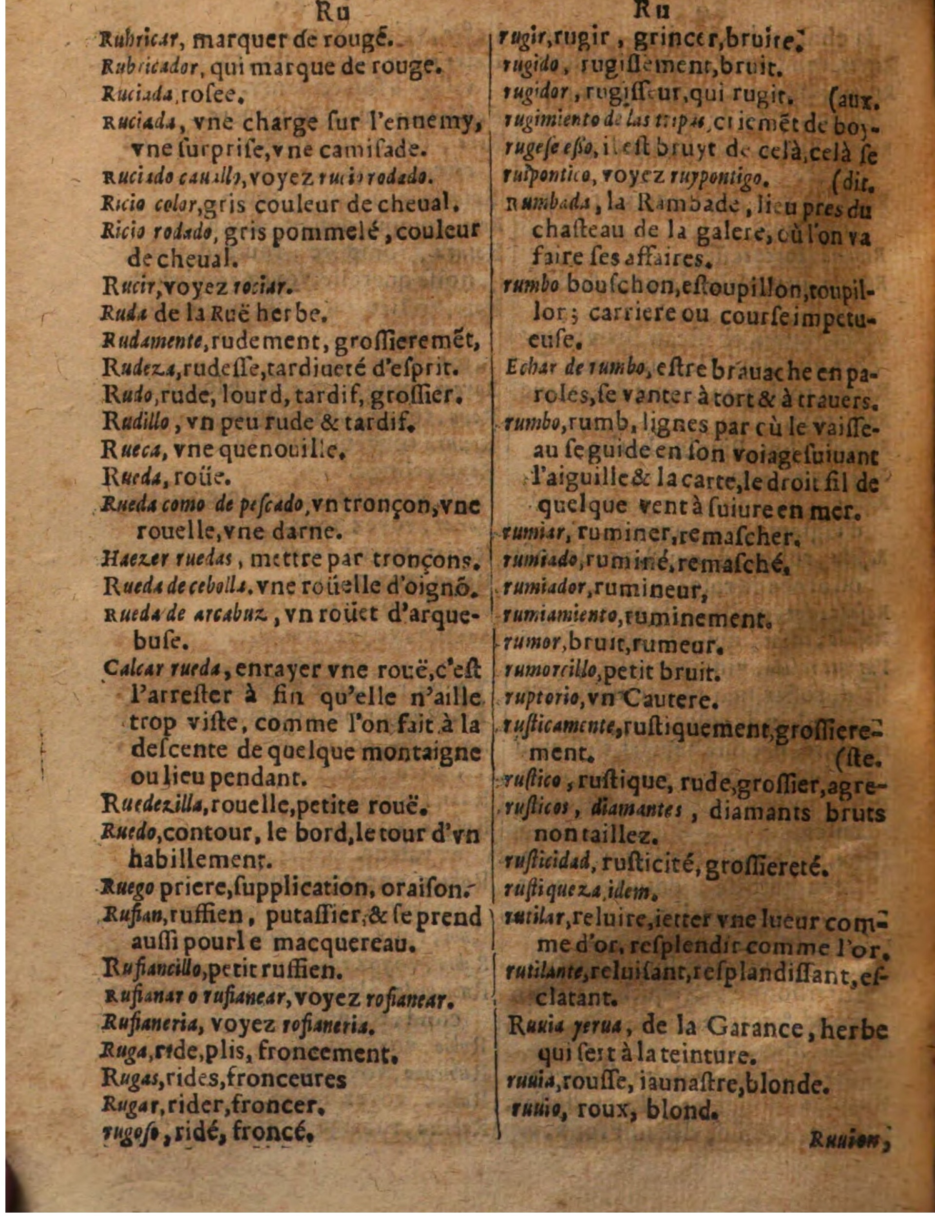 1625 - Hubert Antoine - Trésor des deux langues espagnole et française - Augsbourg