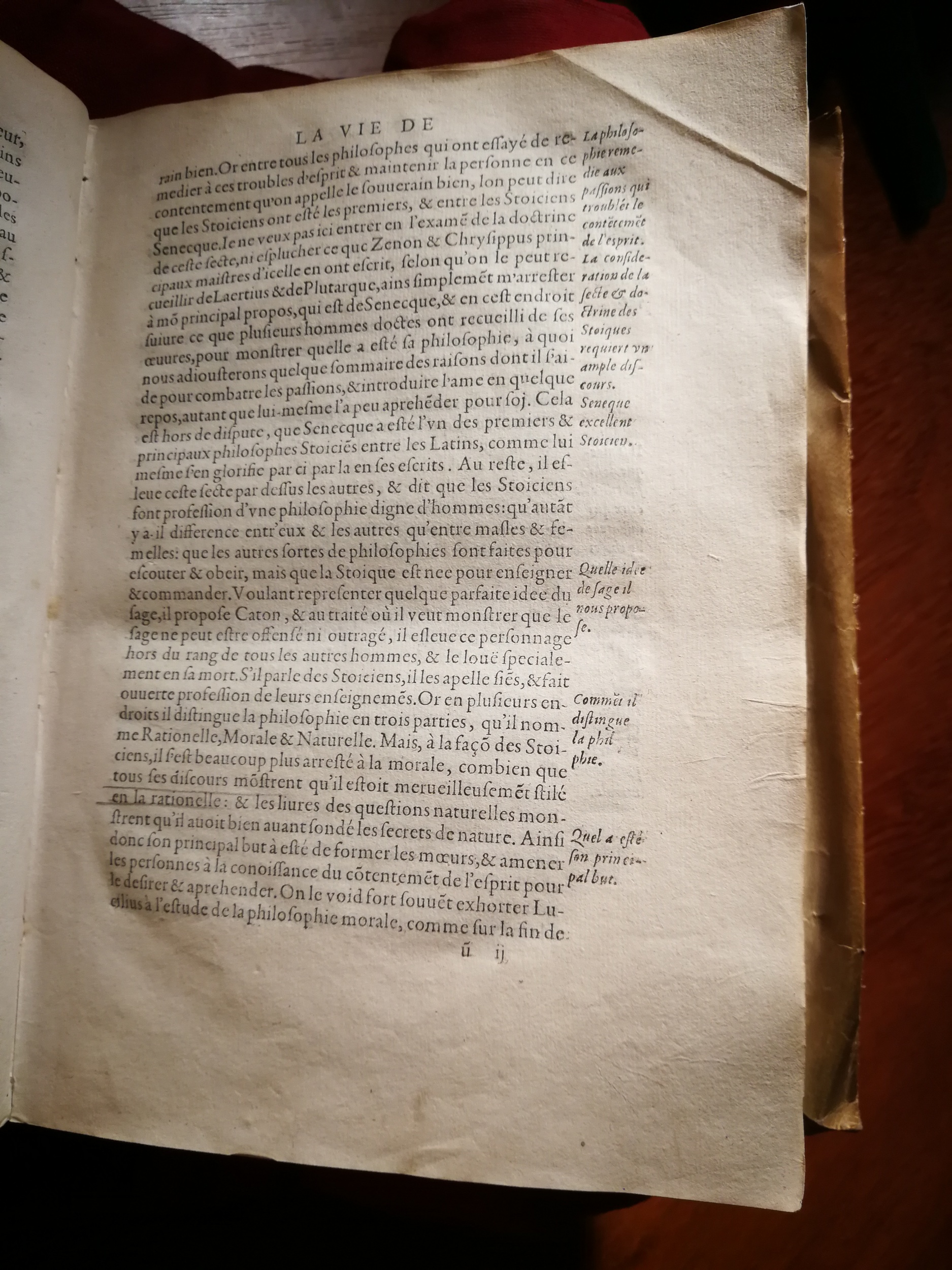 1595 - Jean Houzé - Œuvres morales et mêlées de Sénèque, Trésor de philosophie morale - T. 1 - BnF