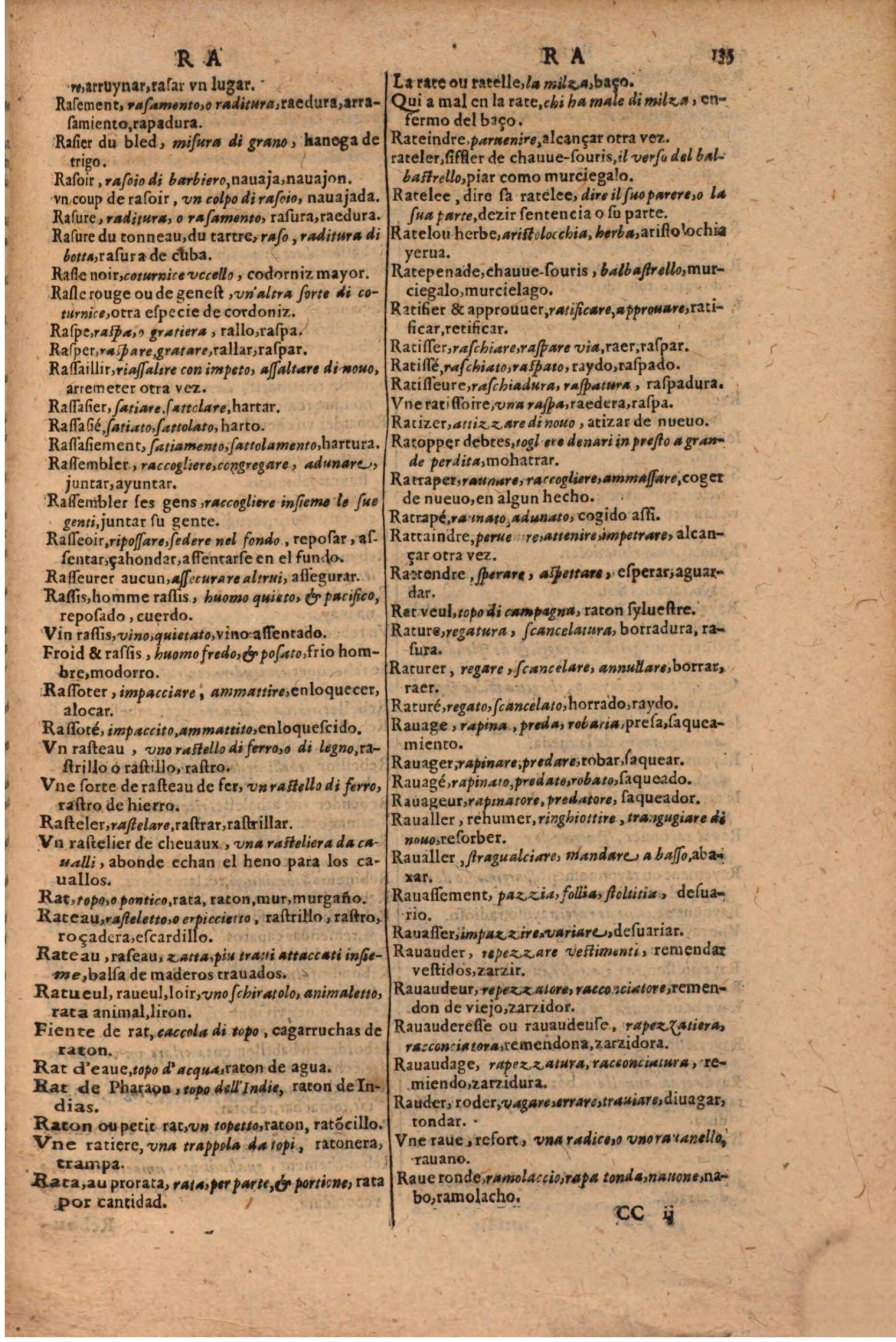 1616 - Pierre de la Rovière - Trésor des trois langues (Seconde partie) - BSB Munich