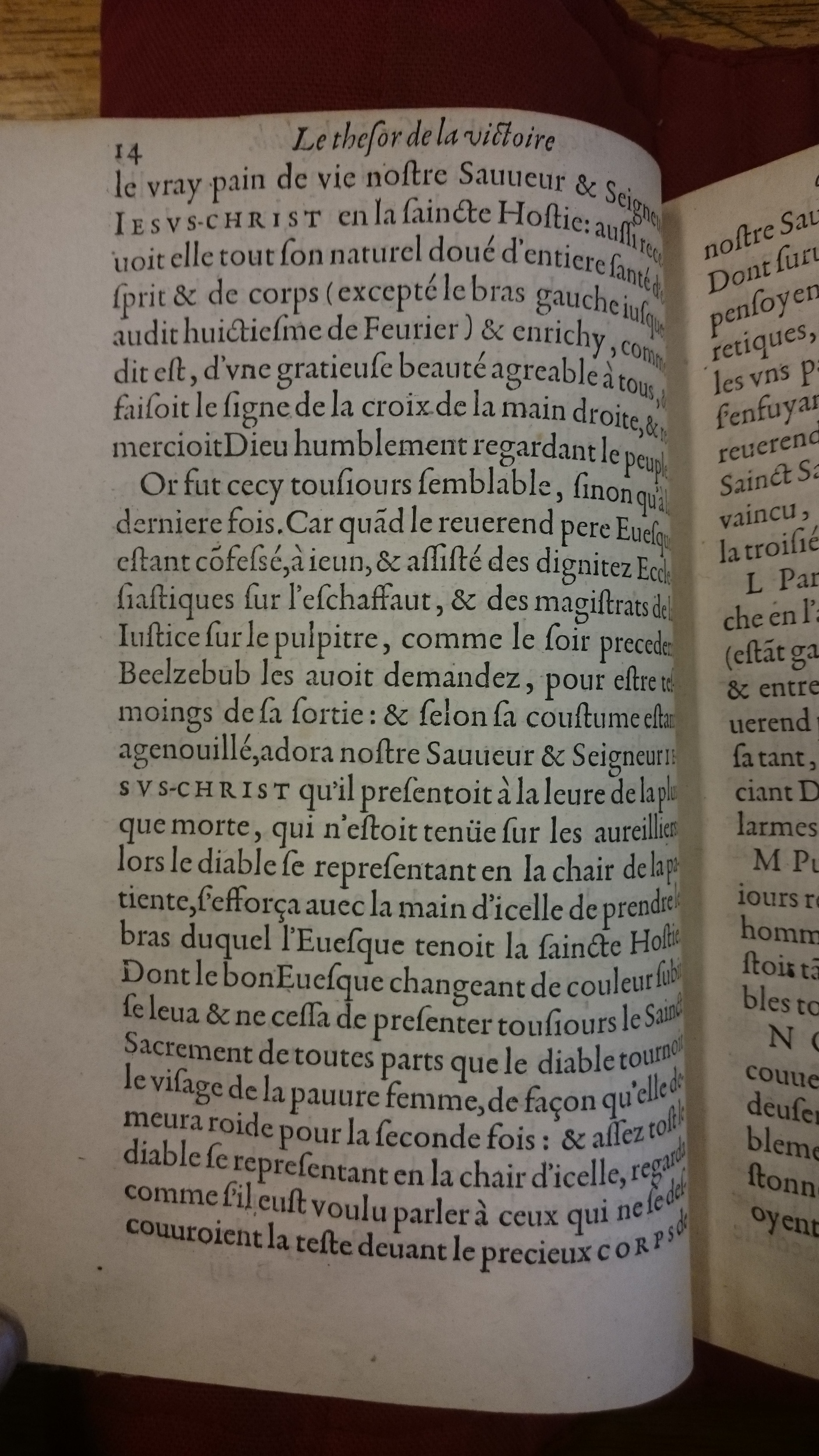 1578 - Nicolas Chesneau - Trésor et entière histoire de la triomphante victoire du corps de Dieu sur l’esprit malin - BM Lyon