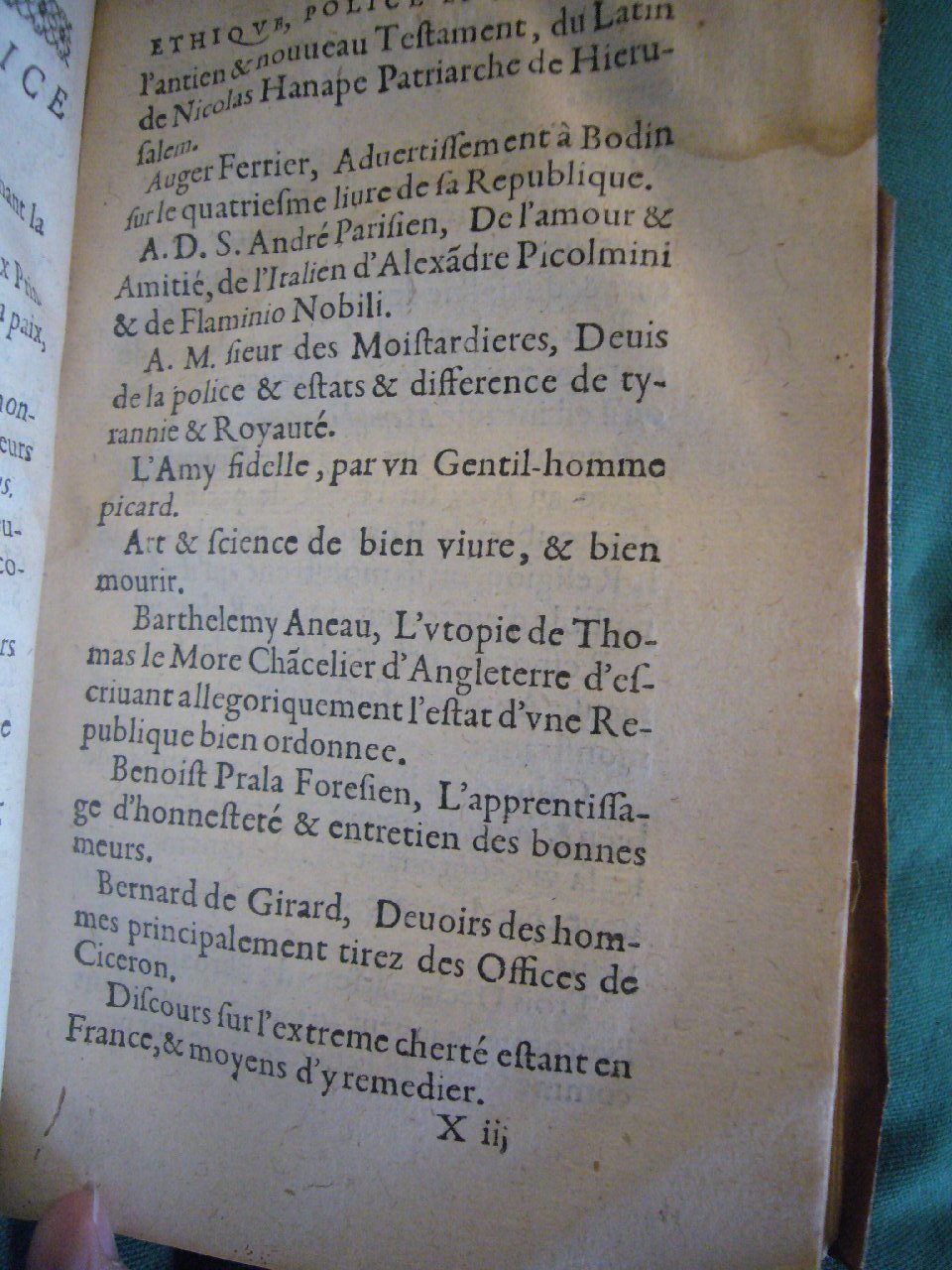 1602 - François Jacquin - Trésor des bons esprits français - BnF Arsenal