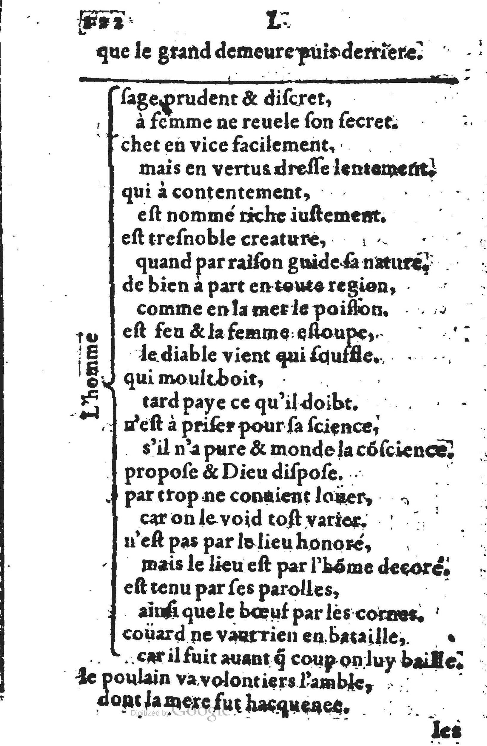 1578 - Nicolas Lescuyer - Trésor des sentences dorées - UGent