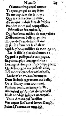 1623 - Jacques Cailloüé - Trésor ou recueil des chansons amoureuses - British Library