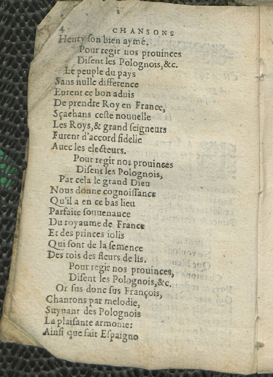 1575 - Pierre Brenouzet - Trésor de tous les recueils de chansons, tant amoureuses, rustiques, que musicales - Det KLG Copenhague