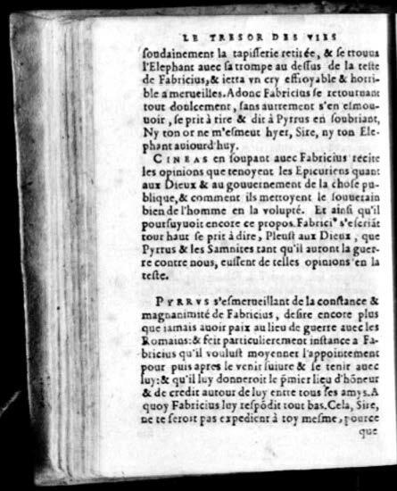 1574 - Benoît Rigaud - Trésor des vies de Plutarque - Avignon