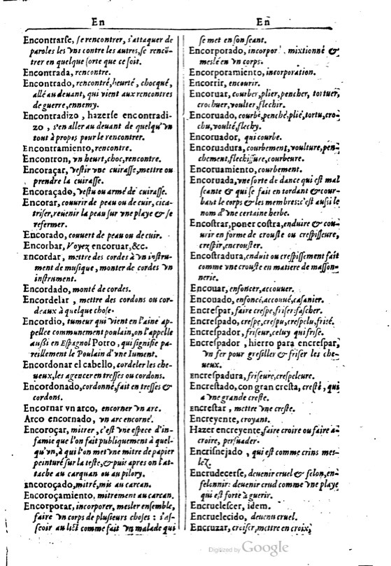 1616 - Veuve Marc Orry - Trésor des deux langues espagnole et française (Première et Seconde parties) - BM Lyon