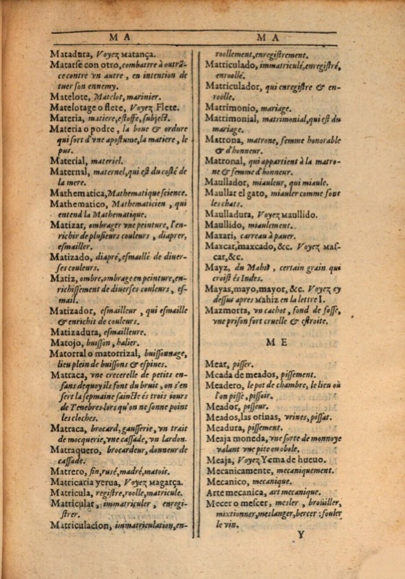1607 - Marc Orry - Trésor des deux langues espagnole et française (Première et Seconde parties) - ÖNB Wien