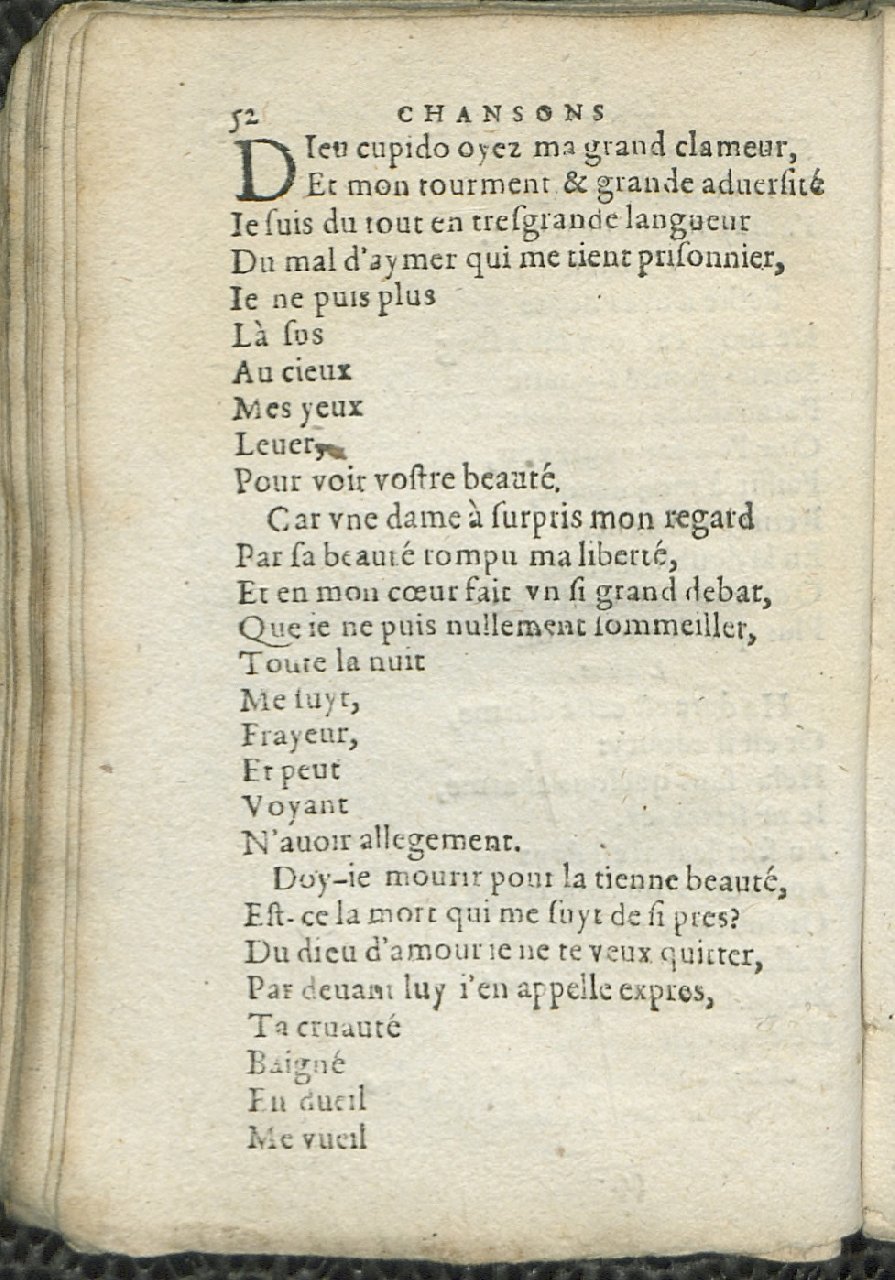 1575 - Pierre Brenouzet - Trésor de tous les recueils de chansons, tant amoureuses, rustiques, que musicales - Det KLG Copenhague