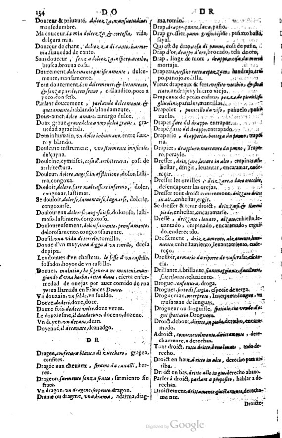 1617 - Samuel Crespin - Trésor des trois langues espagnole, française et italienne (3 parties) - Ohio