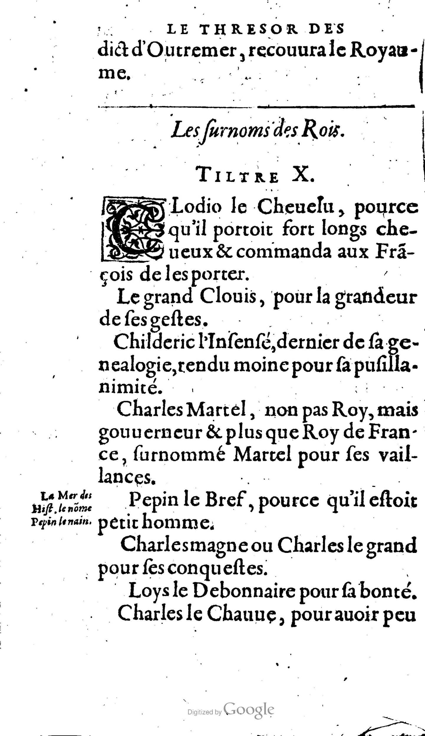 1604 - Galiot Corrozet - Trésor des histoires de France - BnF Arsenal
