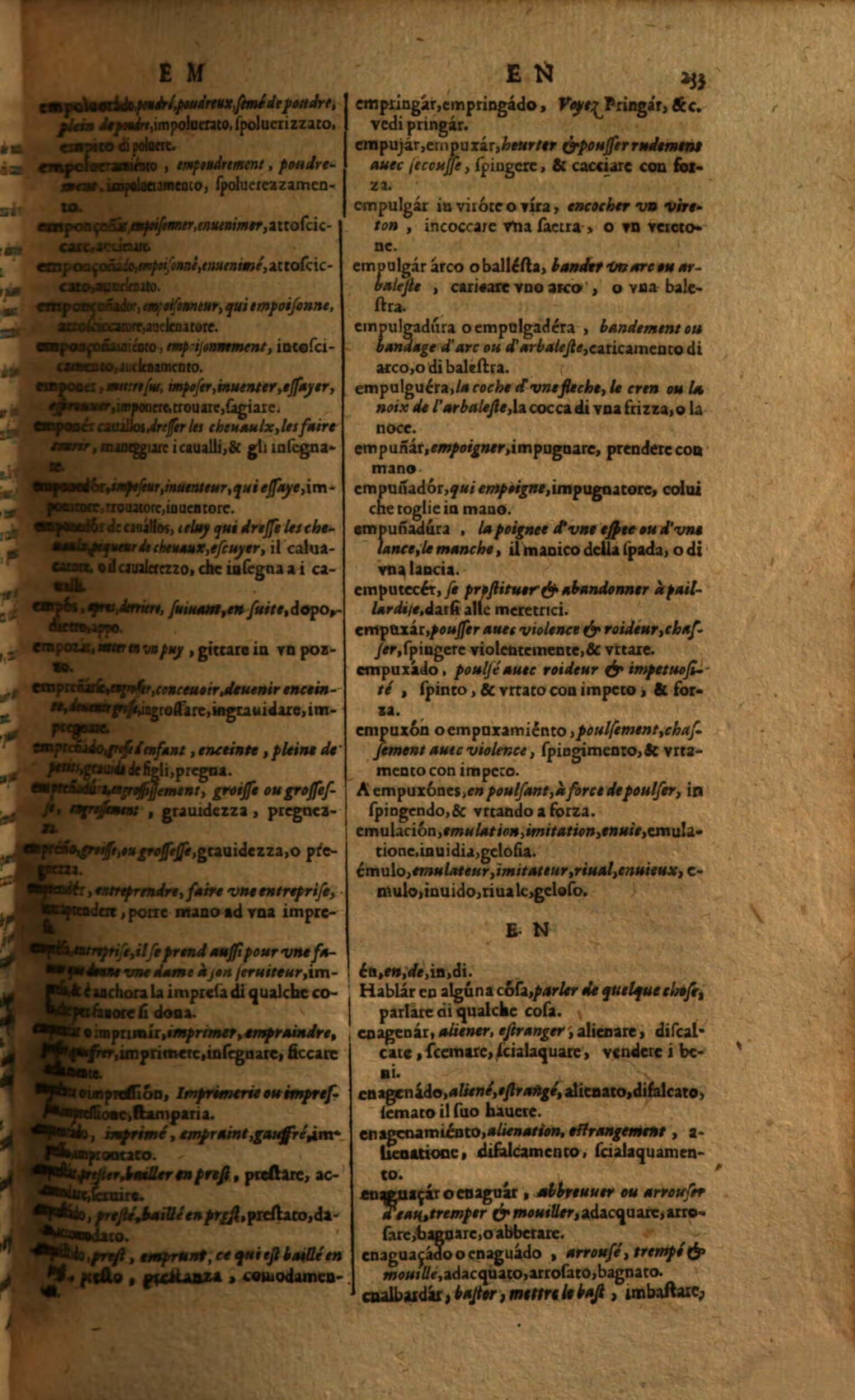 1617 - Samuel Crespin - Trésor des trois langues espagnole, française et italienne (Première partie) - Regensburg