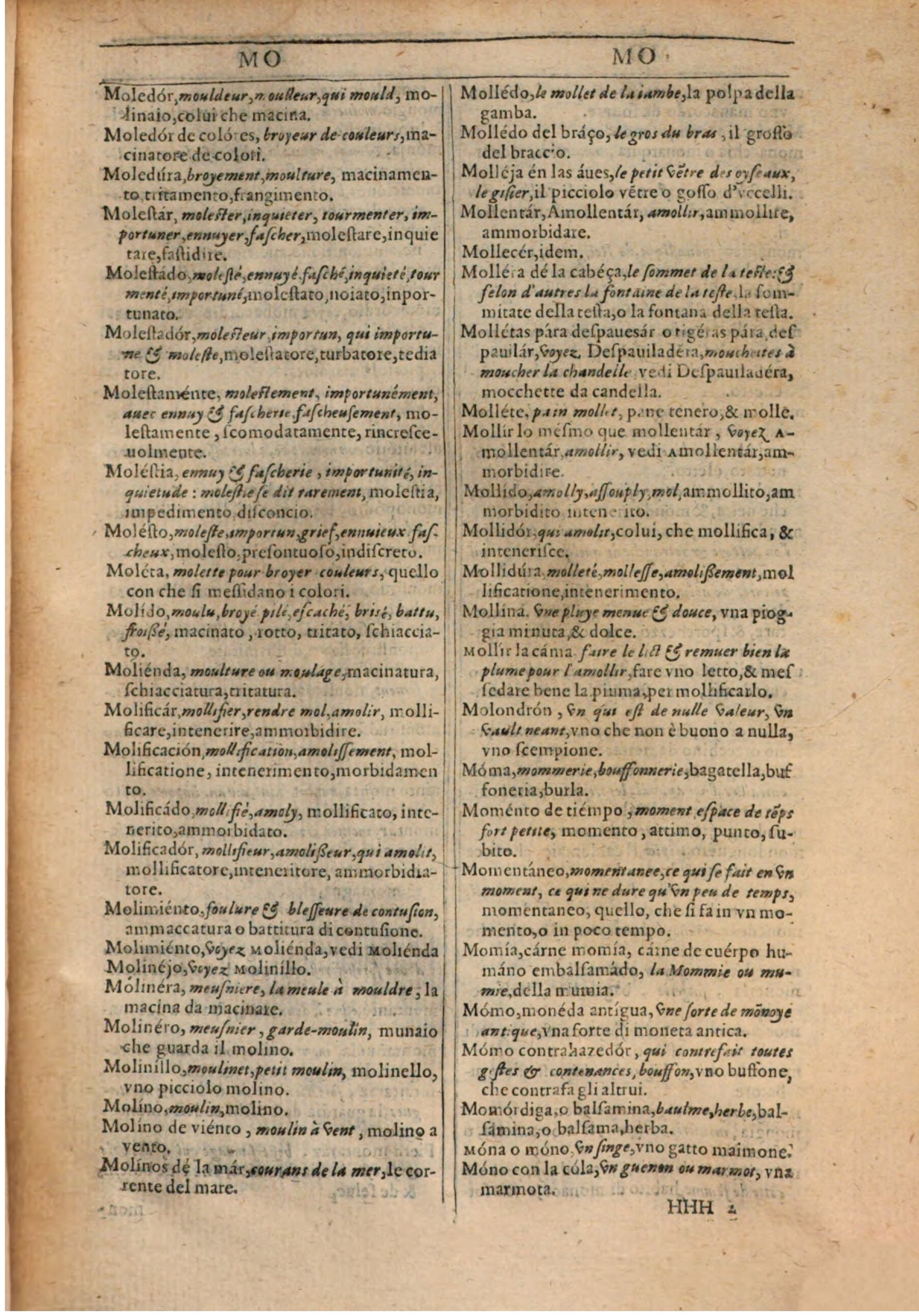 1609 - Philippe Albert et Alexandre Pernet - Trésor des trois langues française, italienne et espagnole (Première partie) - BSB Munich 1609 - Philippe Albert et Alexandre Pernet - Trésor des trois langues française, italienne et espagnole (Première partie) - BSB Munich