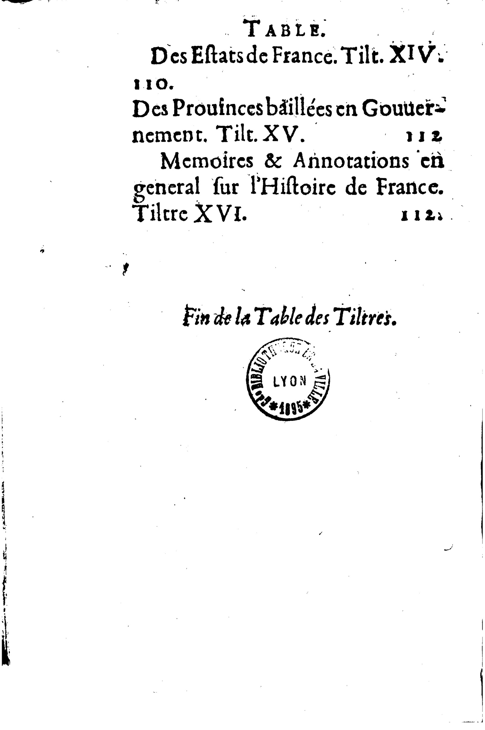 1633 - Jean Corrozet - Trésor des histoires de France - BM Lyon 1633 - Jean Corrozet - Trésor des histoires de France - BM Lyon