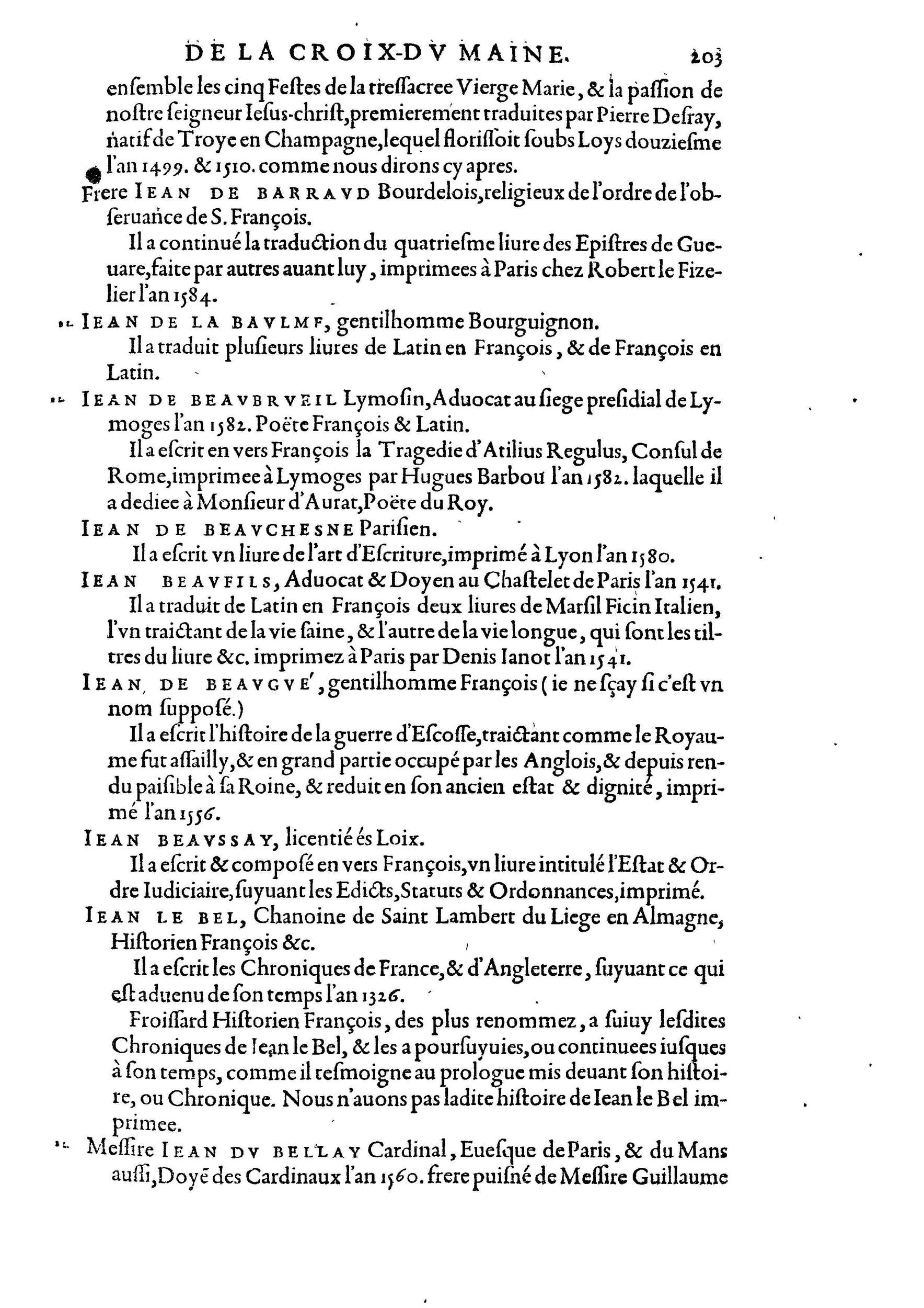 1584 - Abel L&#039;Angelier - Bibliothèques françaises - BnF