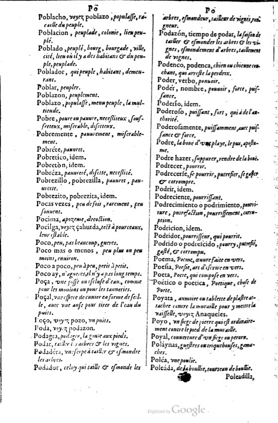 1621 - Adrian Tiffaine - Trésor des deux langues espagnole et française - BM Lyon