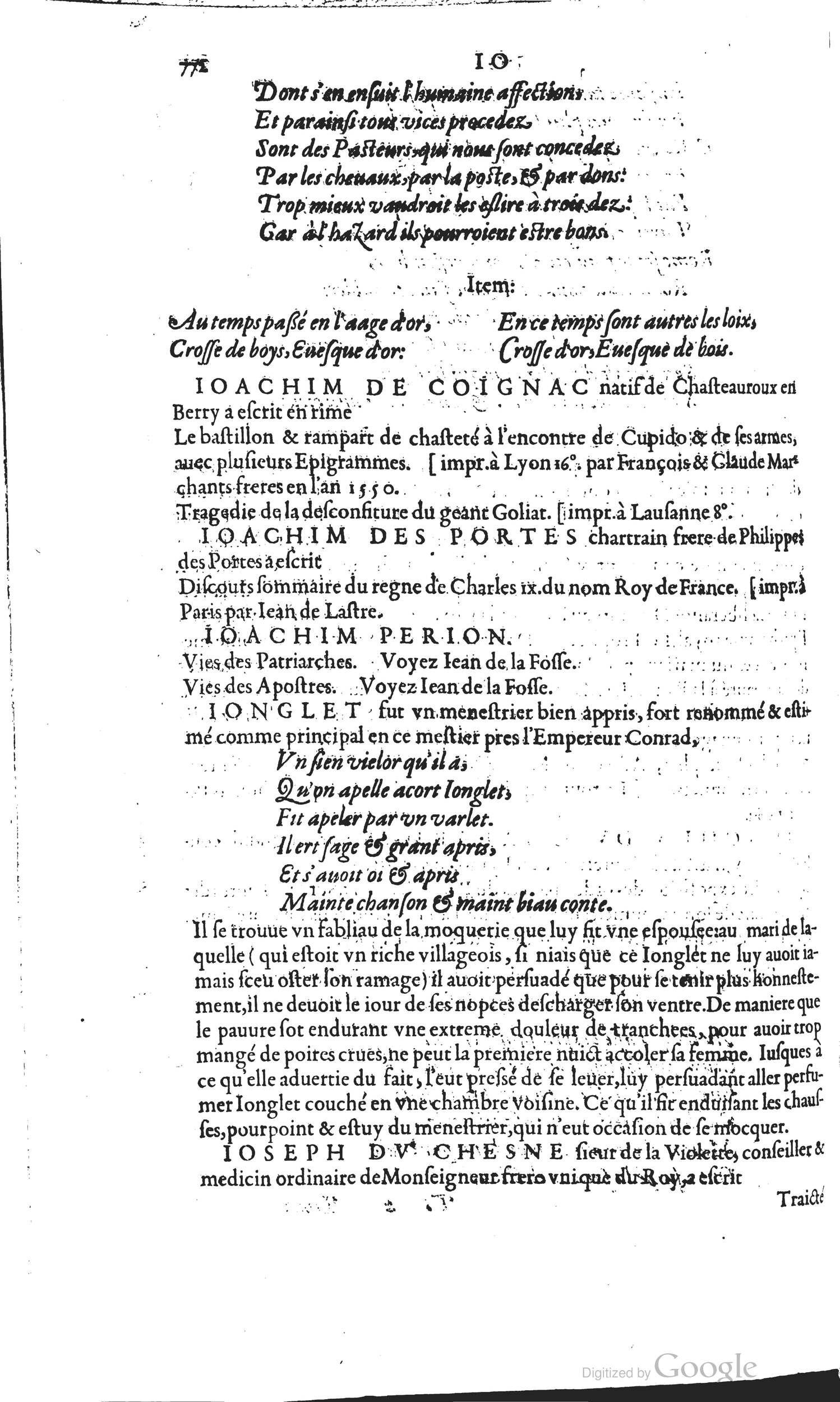 1585 - Barthélemy Honorat - Bibliothèques françaises - BSB Munich